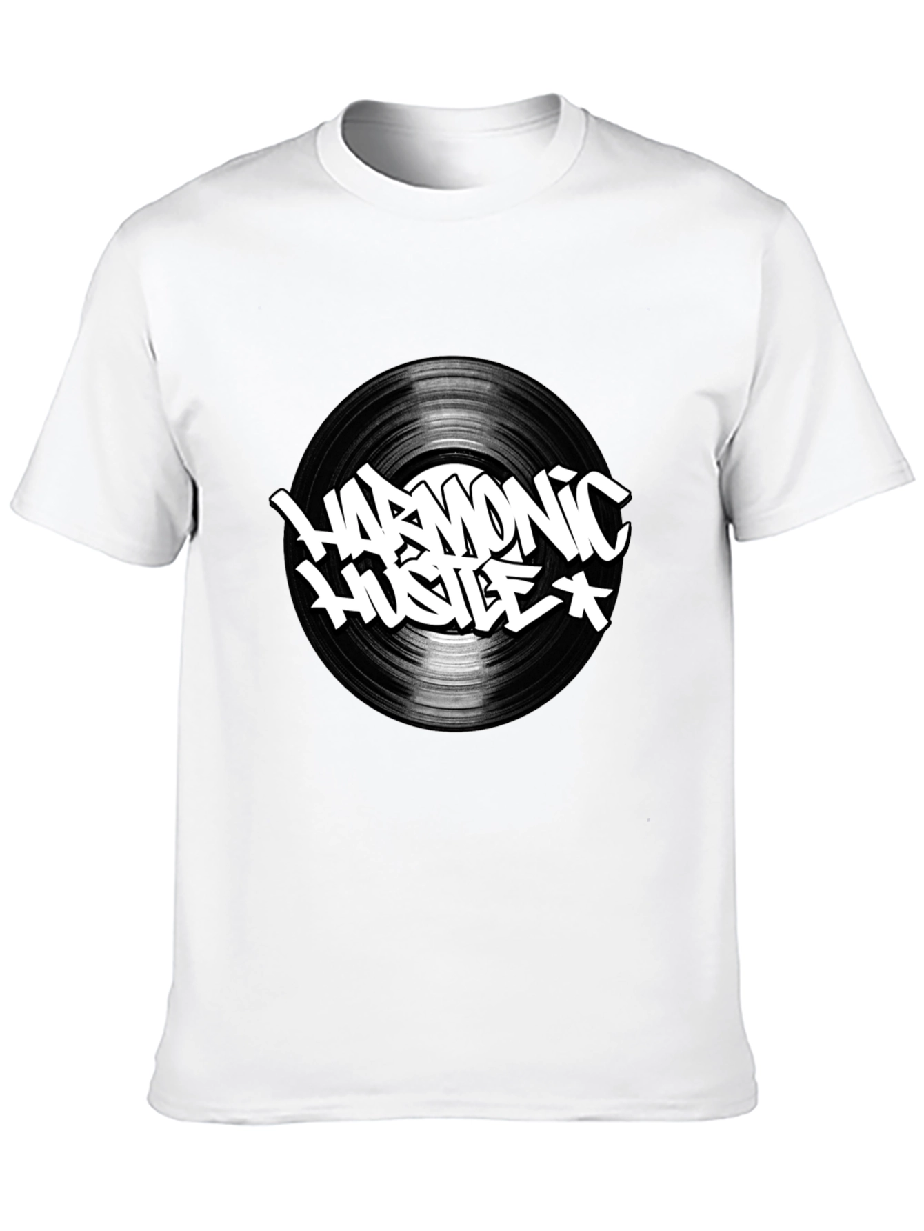 Harmonic Hustle Graphic Tee - Black Cotton T-Shirt