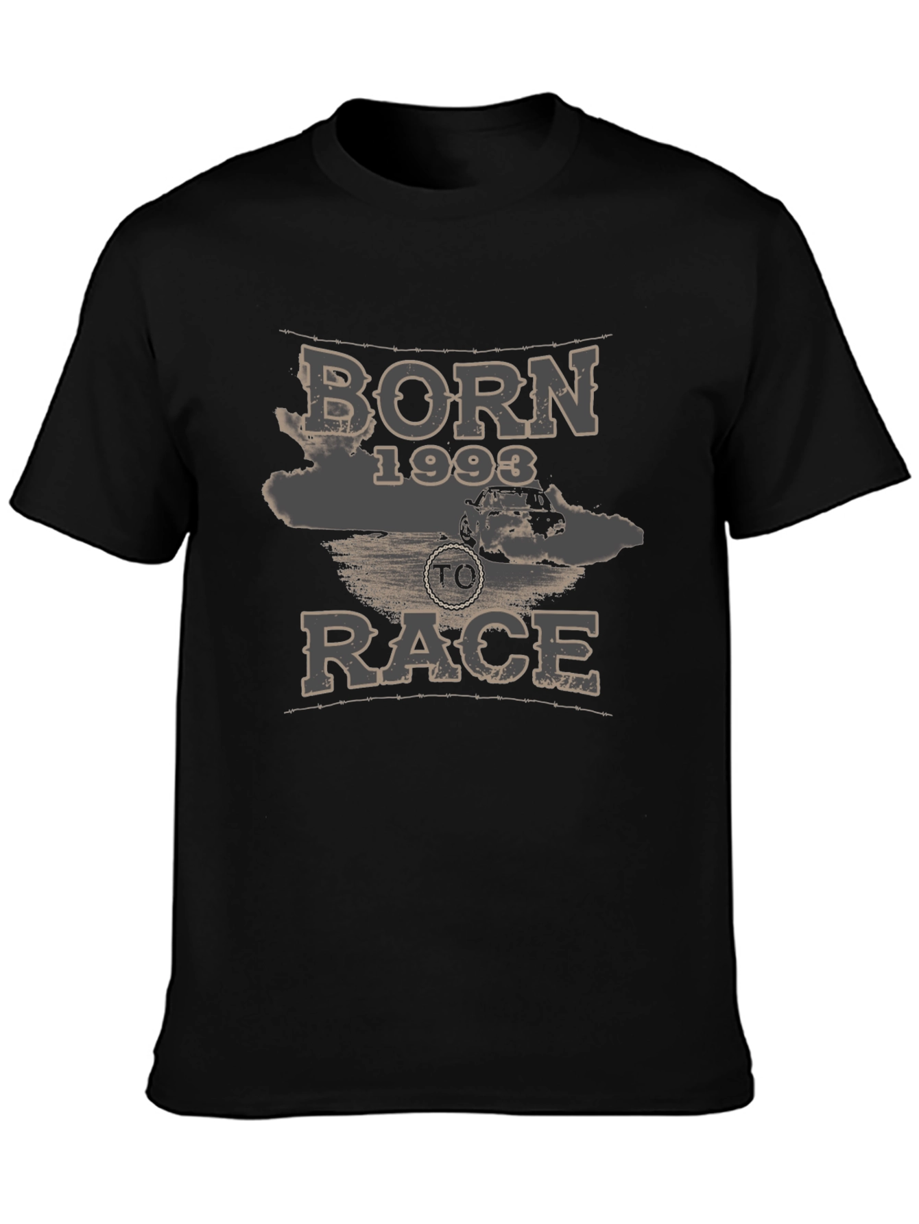 Born 1993 To Race Black Graphic Tee