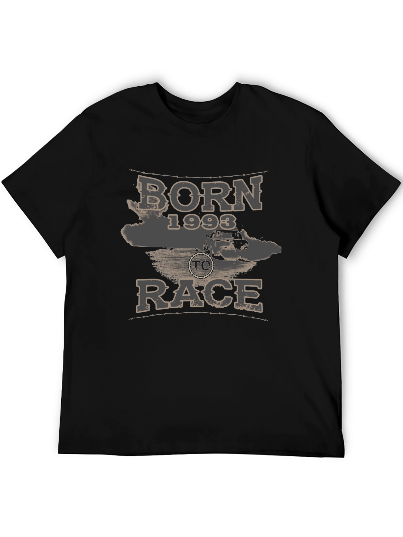 Born 1993 To Race Black Graphic Tee
