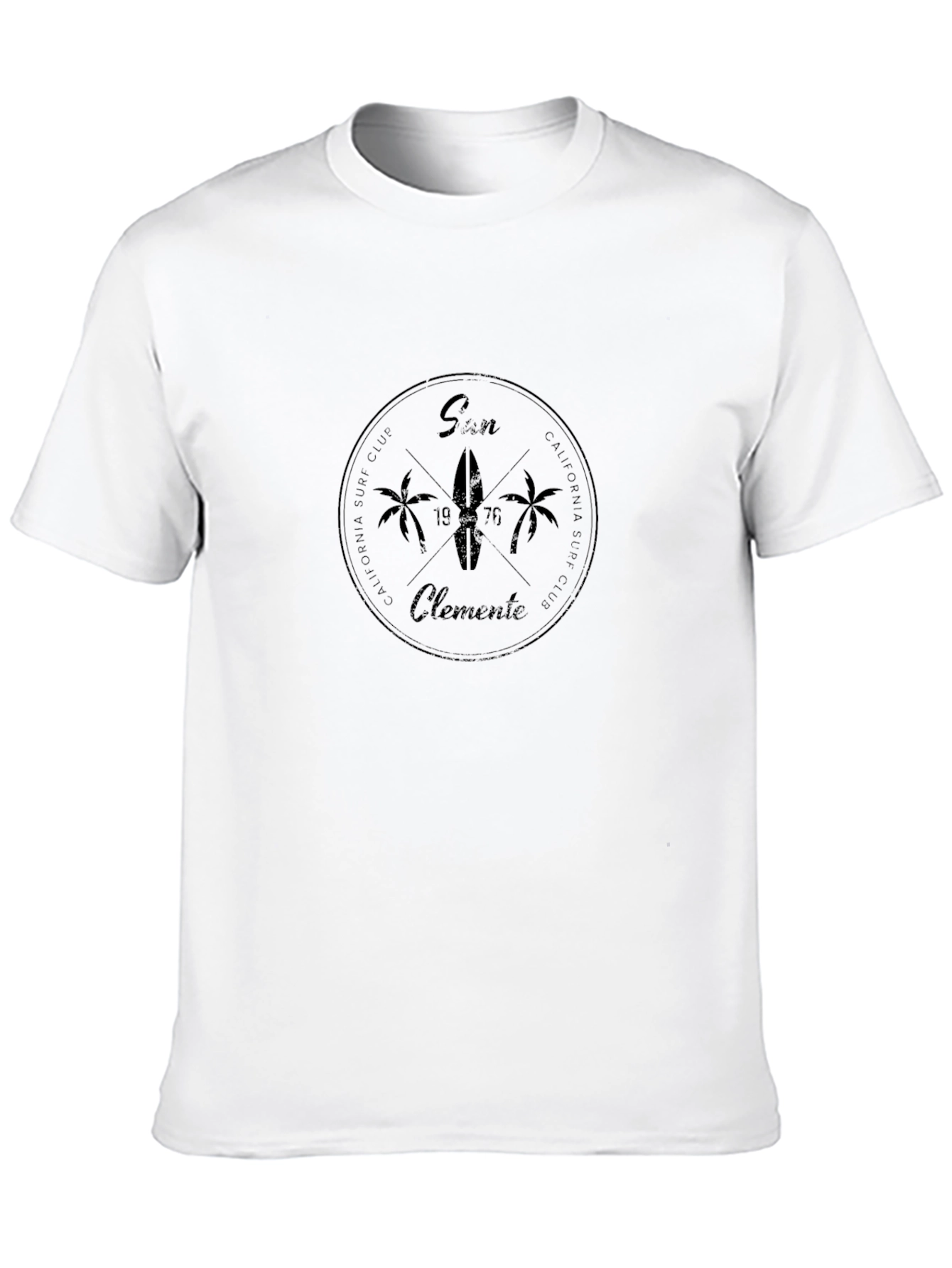 San Clemente California Surf Club Black T-Shirt