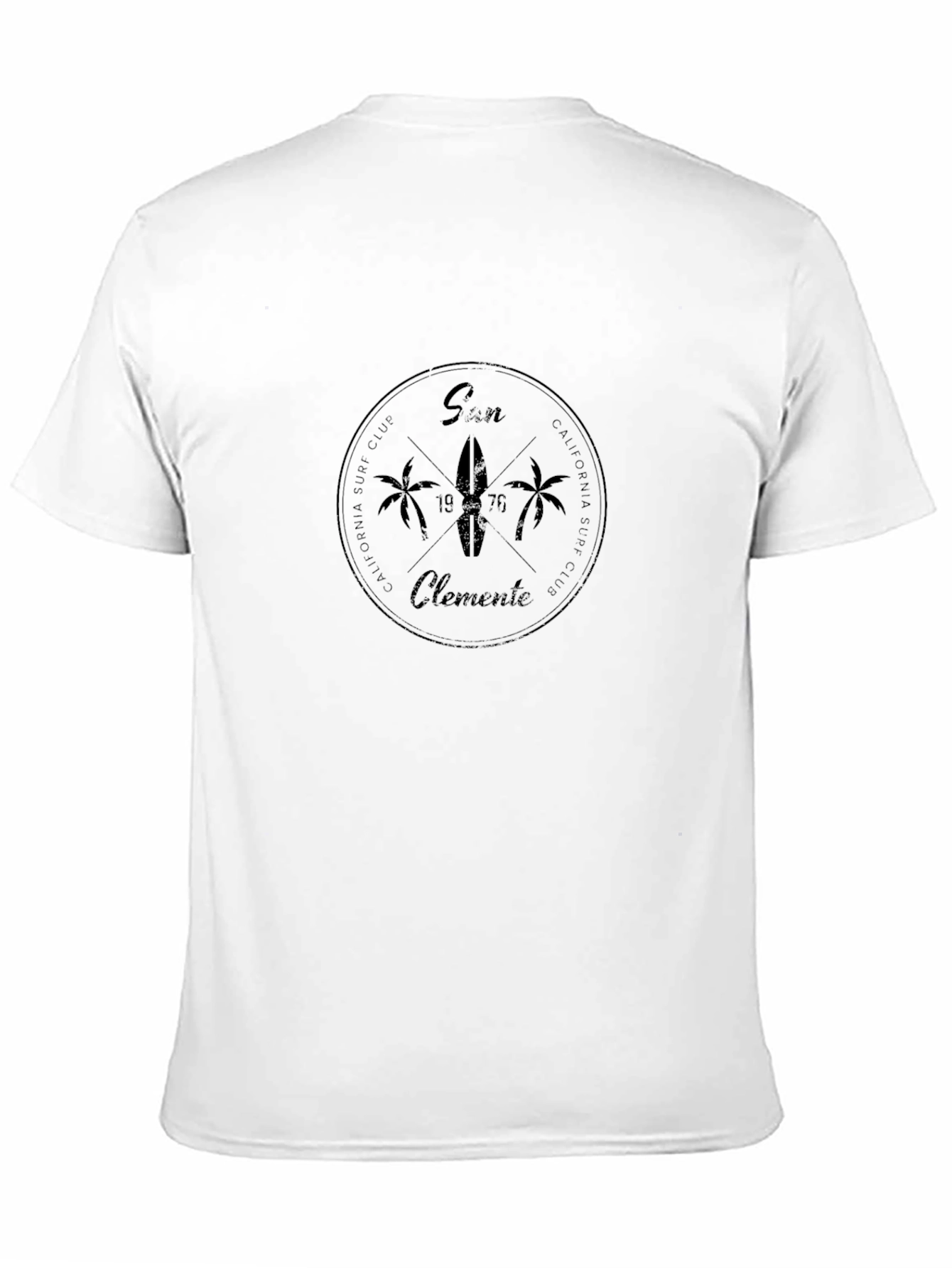 San Clemente California Surf Club Black T-Shirt