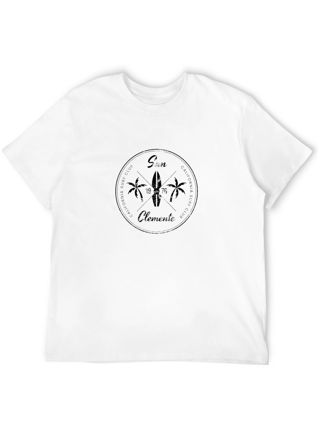 San Clemente California Surf Club Black T-Shirt