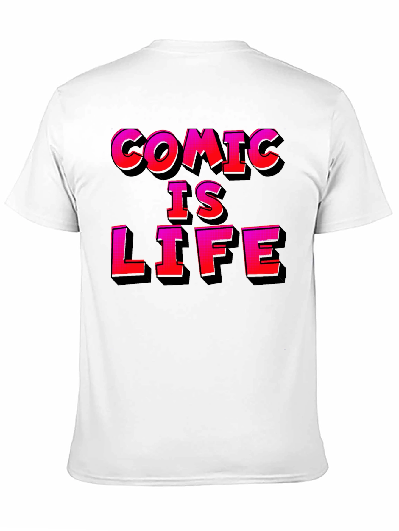 Comic Is Life Graphic T-Shirt - Black Cotton Tee