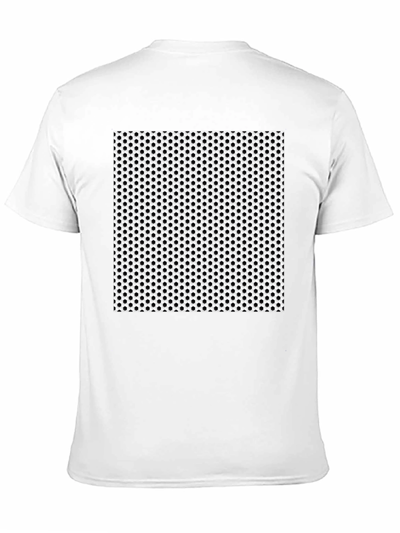 Black Tee with Geometric Dot Pattern