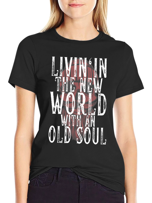 Old Soul Graphic Tee - Mens Short Sleeve Black Shirt