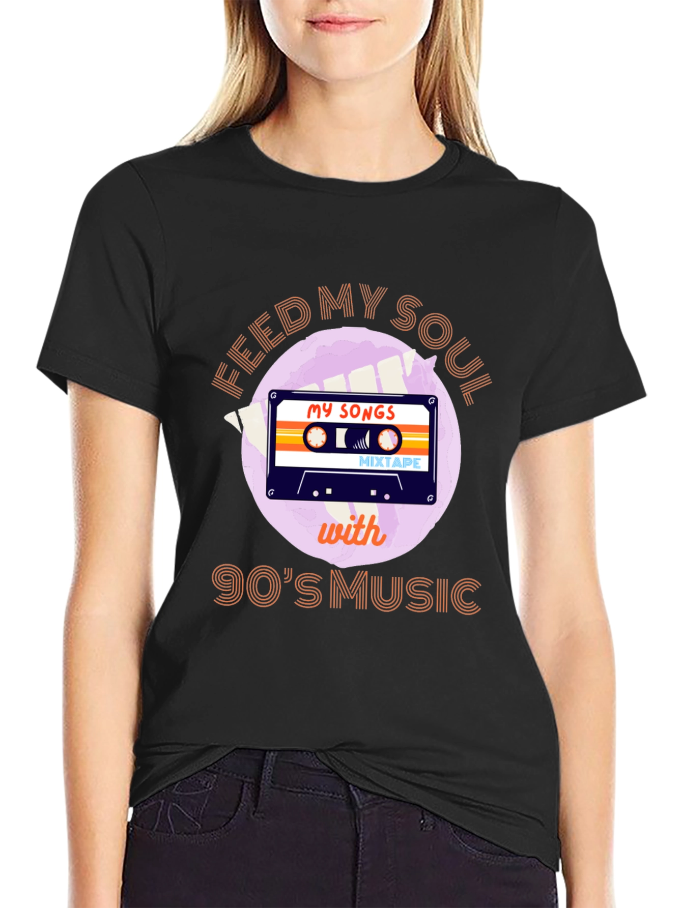 Feed My Soul 90s Music T-Shirt Cassette Tape
