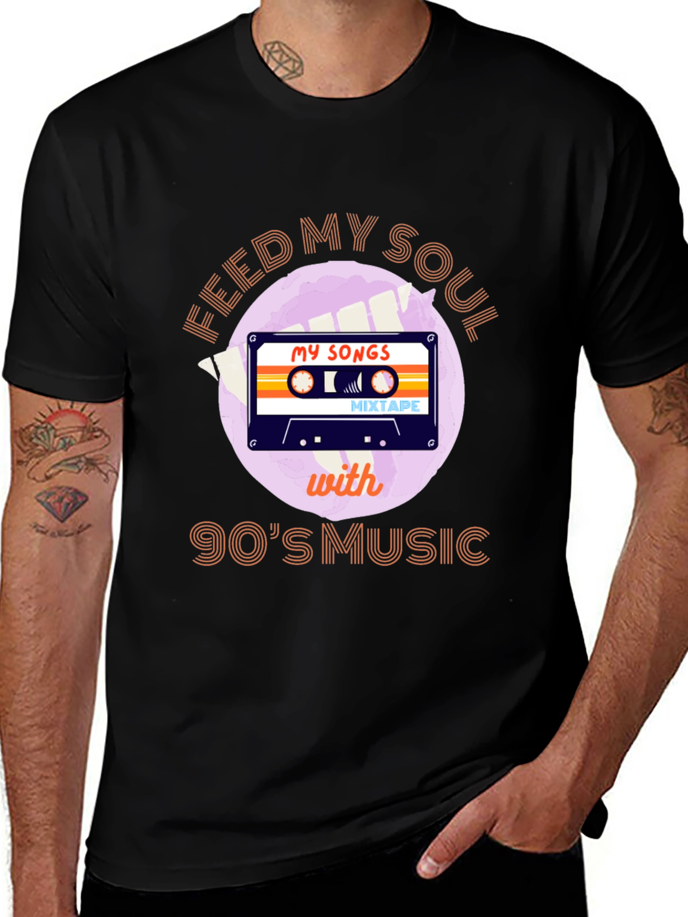 Feed My Soul 90s Music T-Shirt Cassette Tape