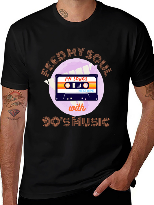 Feed My Soul 90s Music T-Shirt Cassette Tape