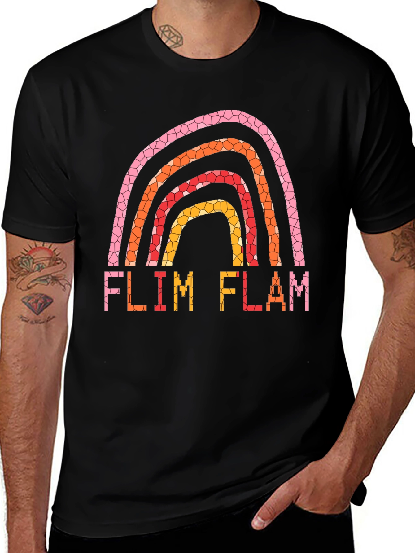 Flim Flam Rainbow Graphic T-Shirt