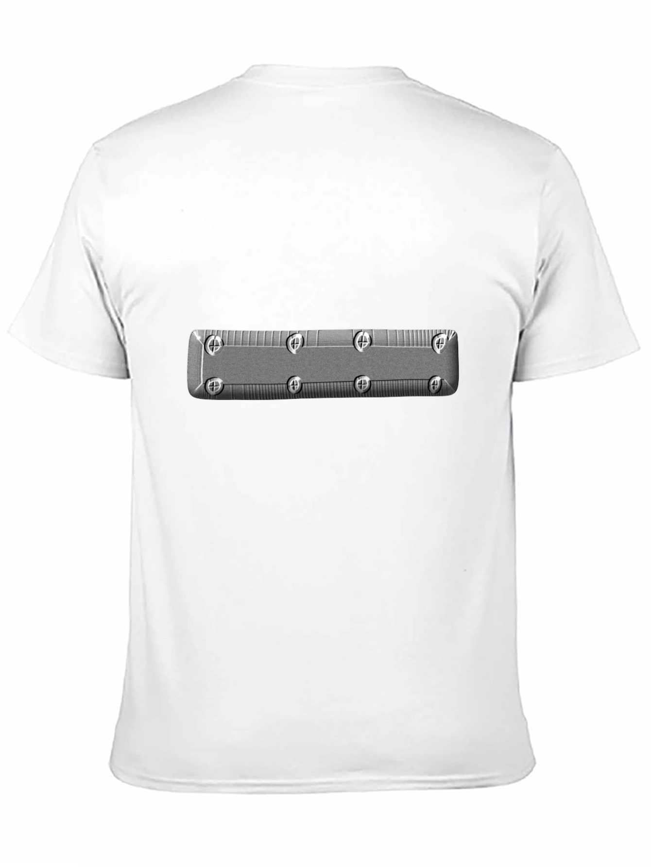 Cool Black T-Shirt with Industrial Silver Design