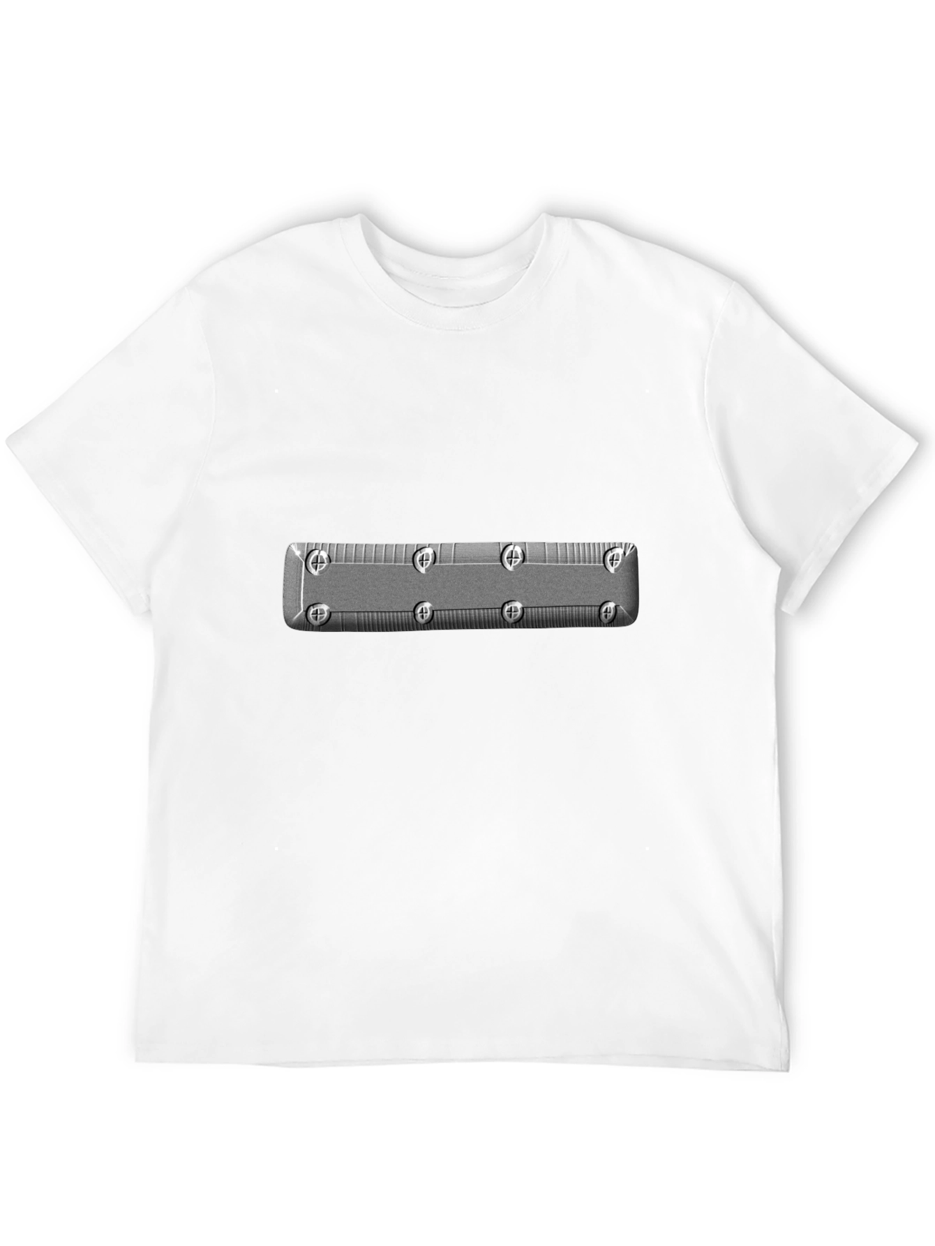Cool Black T-Shirt with Industrial Silver Design