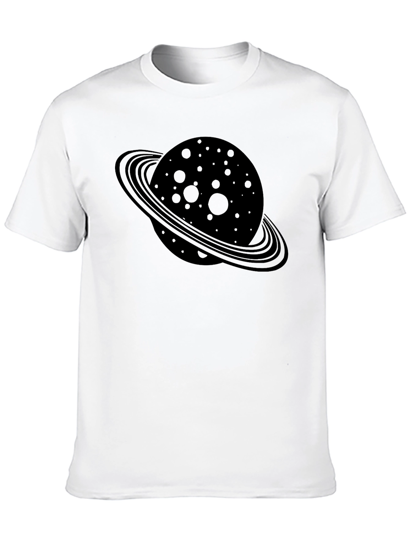 Saturn Graphic Tee - Black Cotton Blend