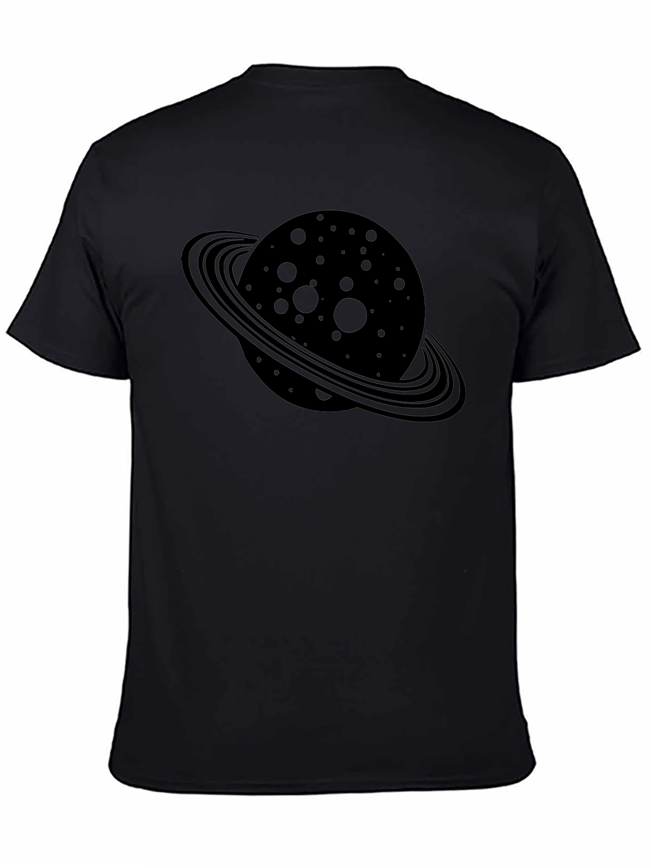 Saturn Graphic Tee - Black Cotton Blend