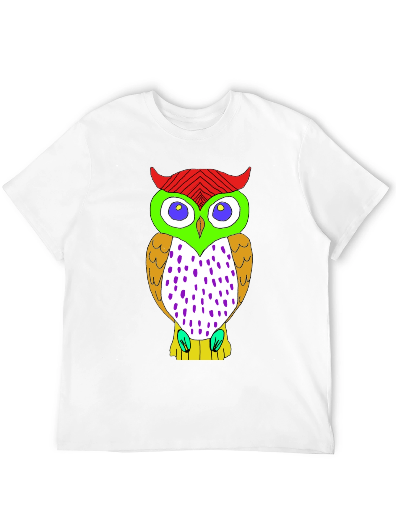 Fun Owl Graphic Print Black T-Shirt