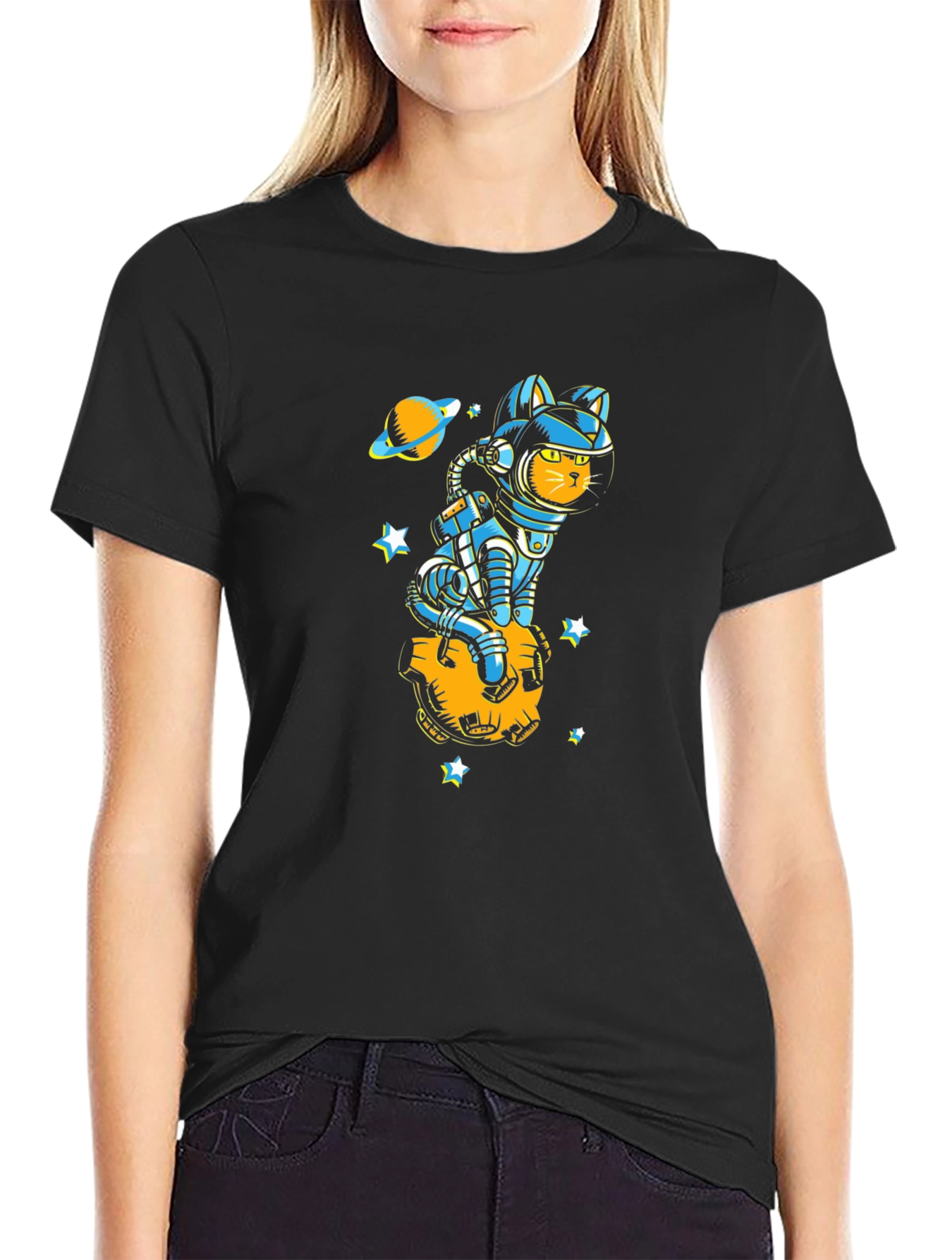 Astronaut Cat T-Shirt - Space Explorer Tee