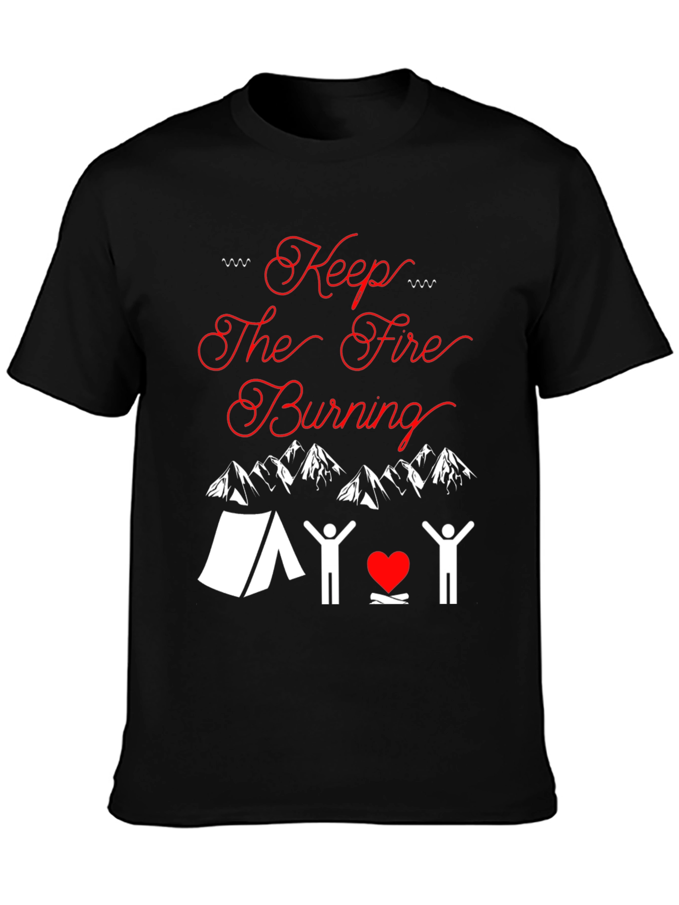 Keep The Fire Burning Camping T-Shirt