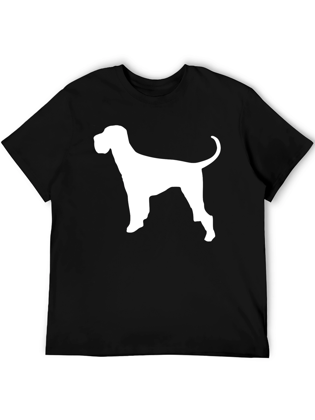 Dog Silhouette Graphic Tee - Black