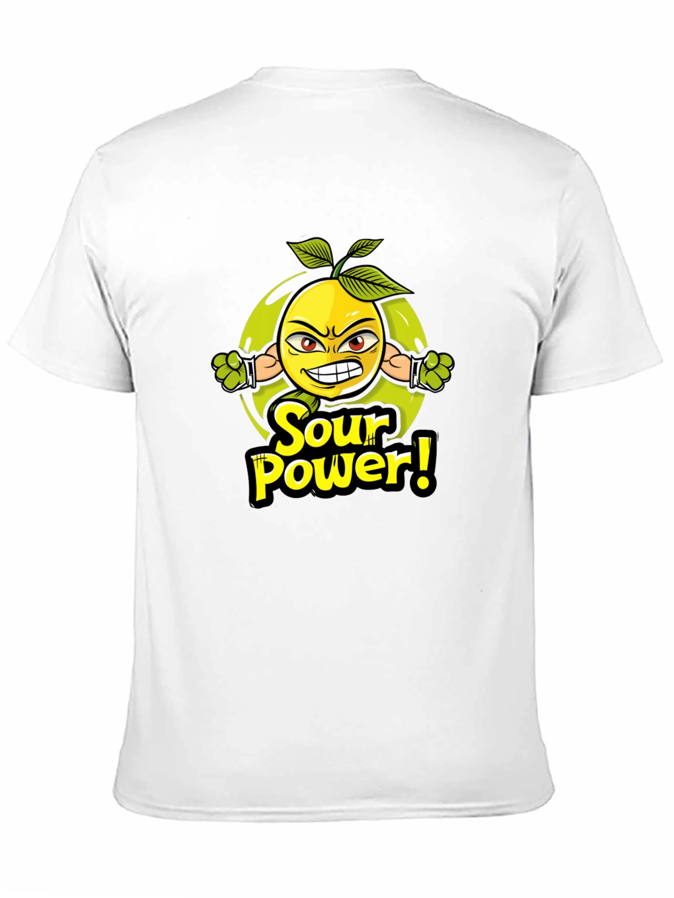 Sour Power T-Shirt: Angry Lemon Graphic Tee