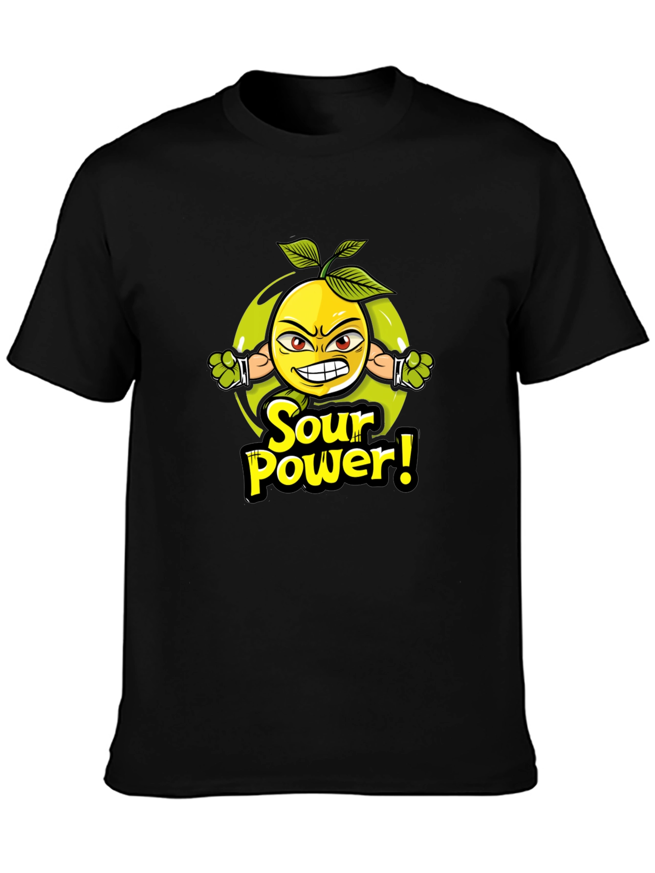 Sour Power T-Shirt: Angry Lemon Graphic Tee
