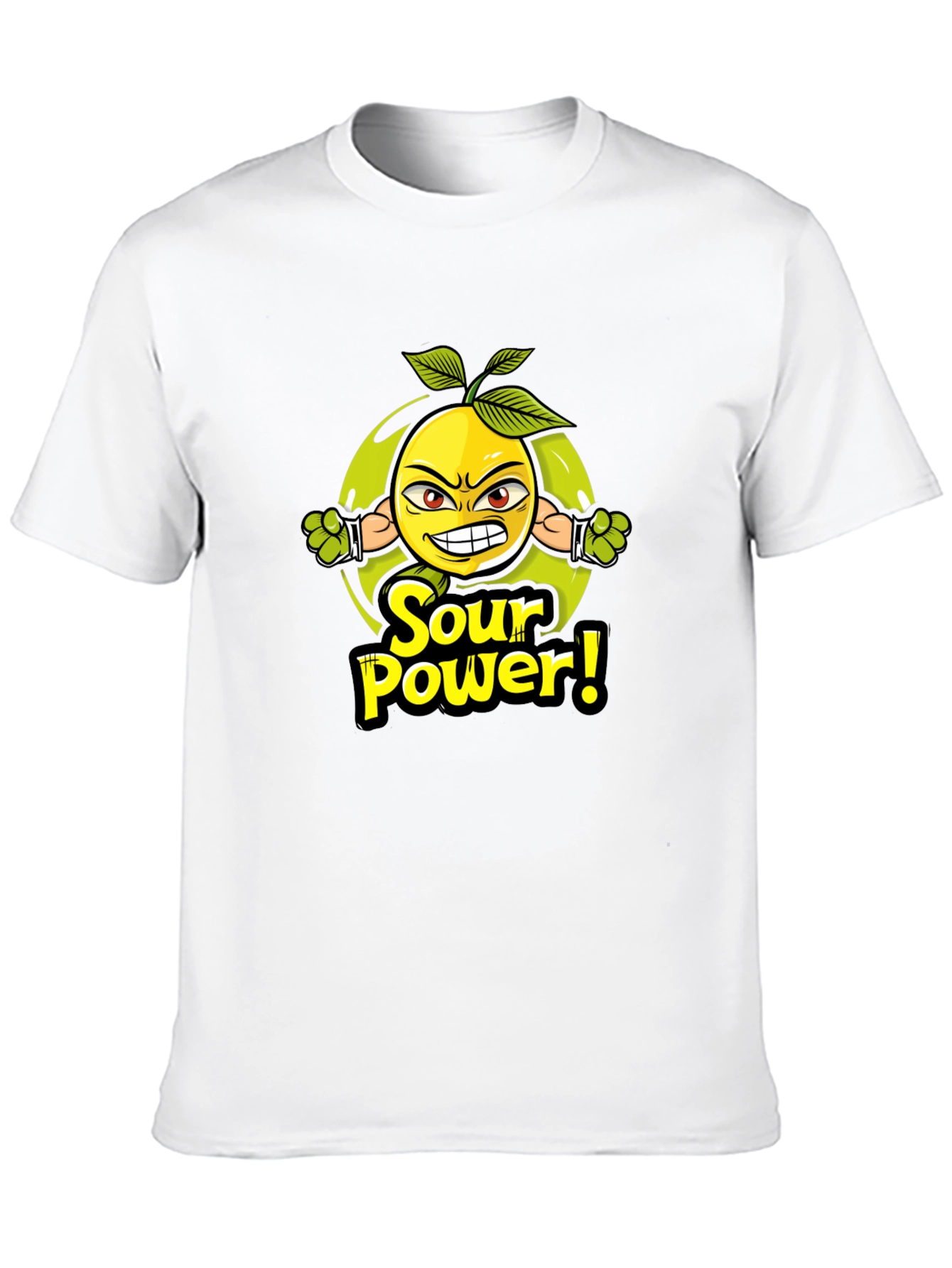 Sour Power T-Shirt: Angry Lemon Graphic Tee