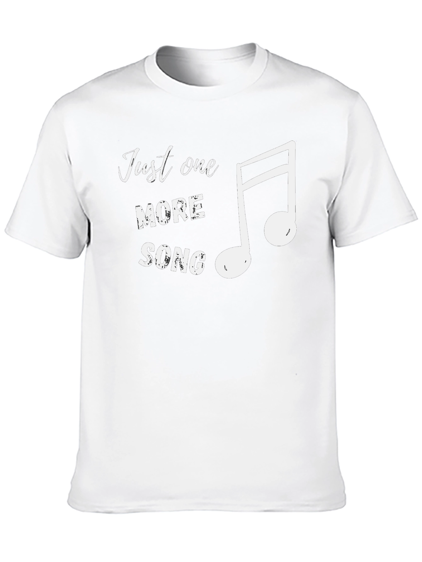 Just One More Song Black T-Shirt Music Lover