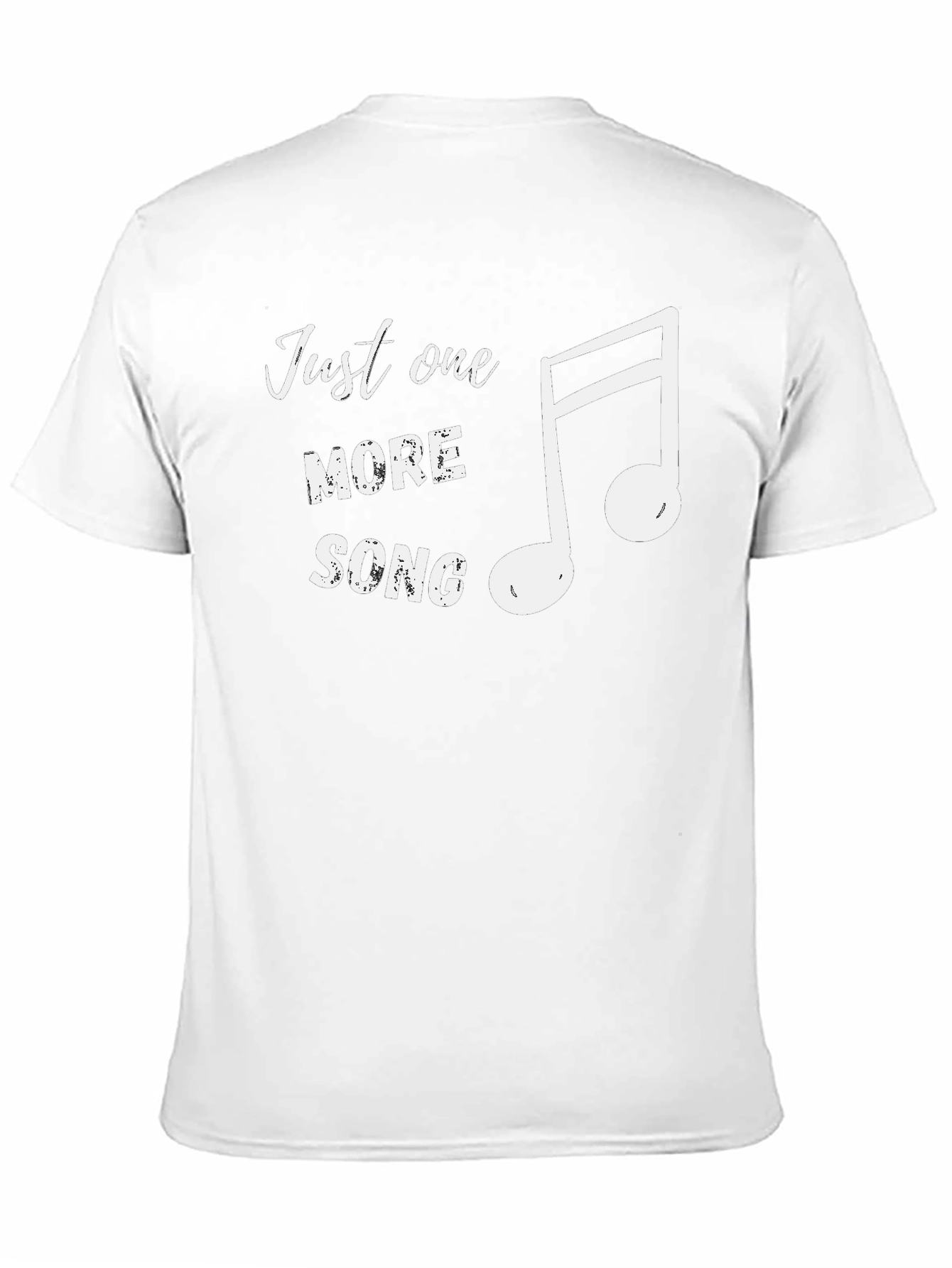 Just One More Song Black T-Shirt Music Lover