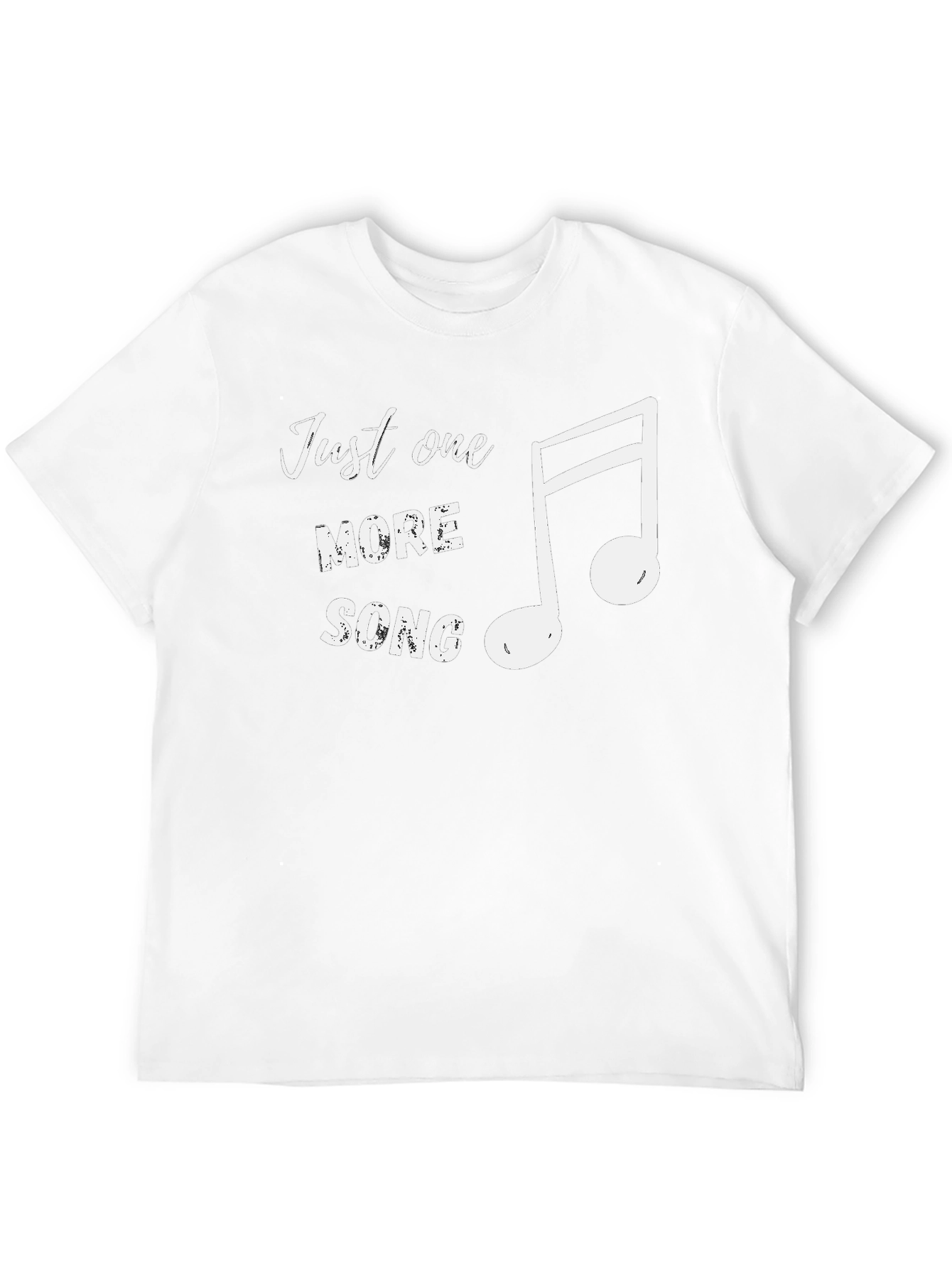Just One More Song Black T-Shirt Music Lover