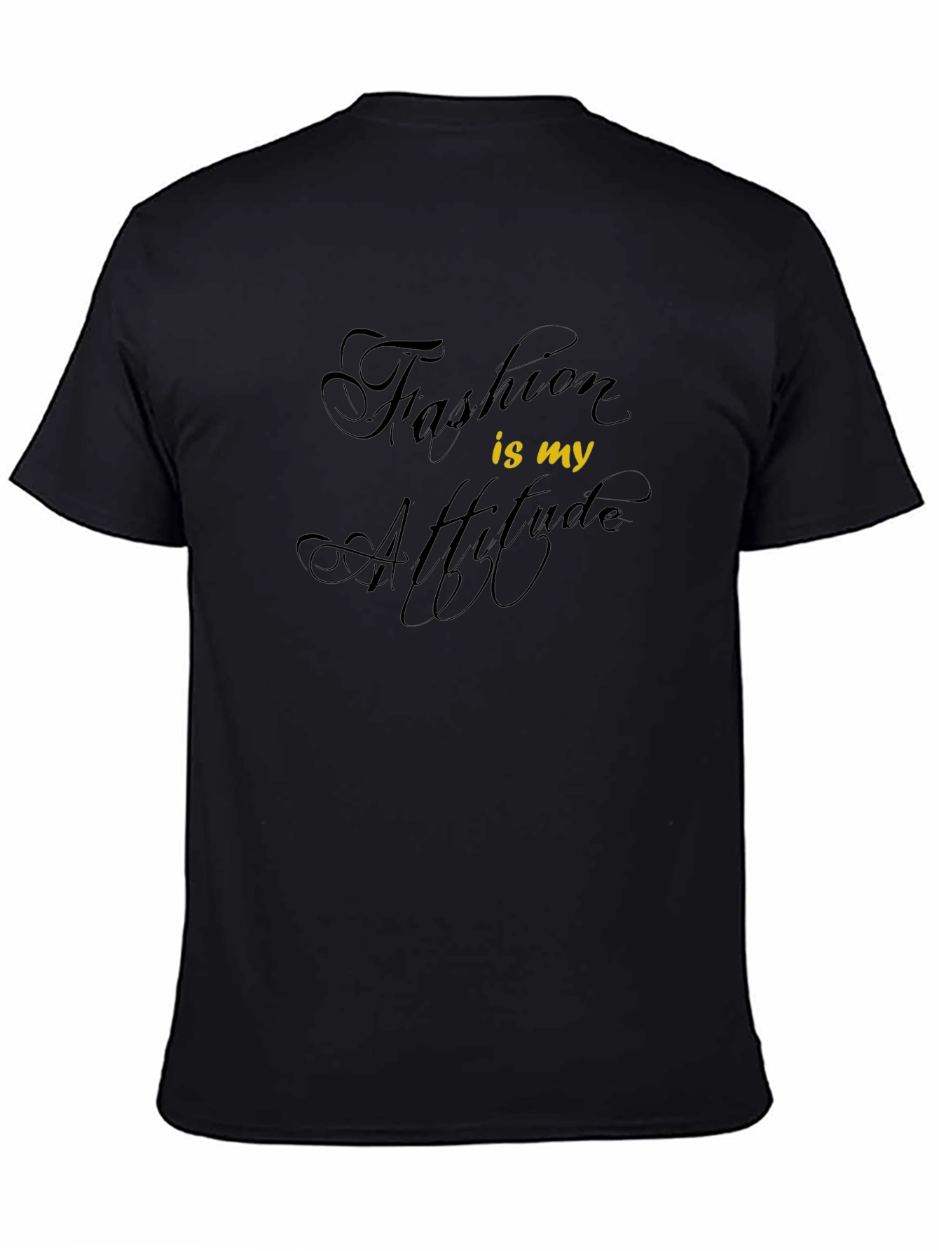 Fashion Attitude Graphic Tee - Stylish Black T-Shirt