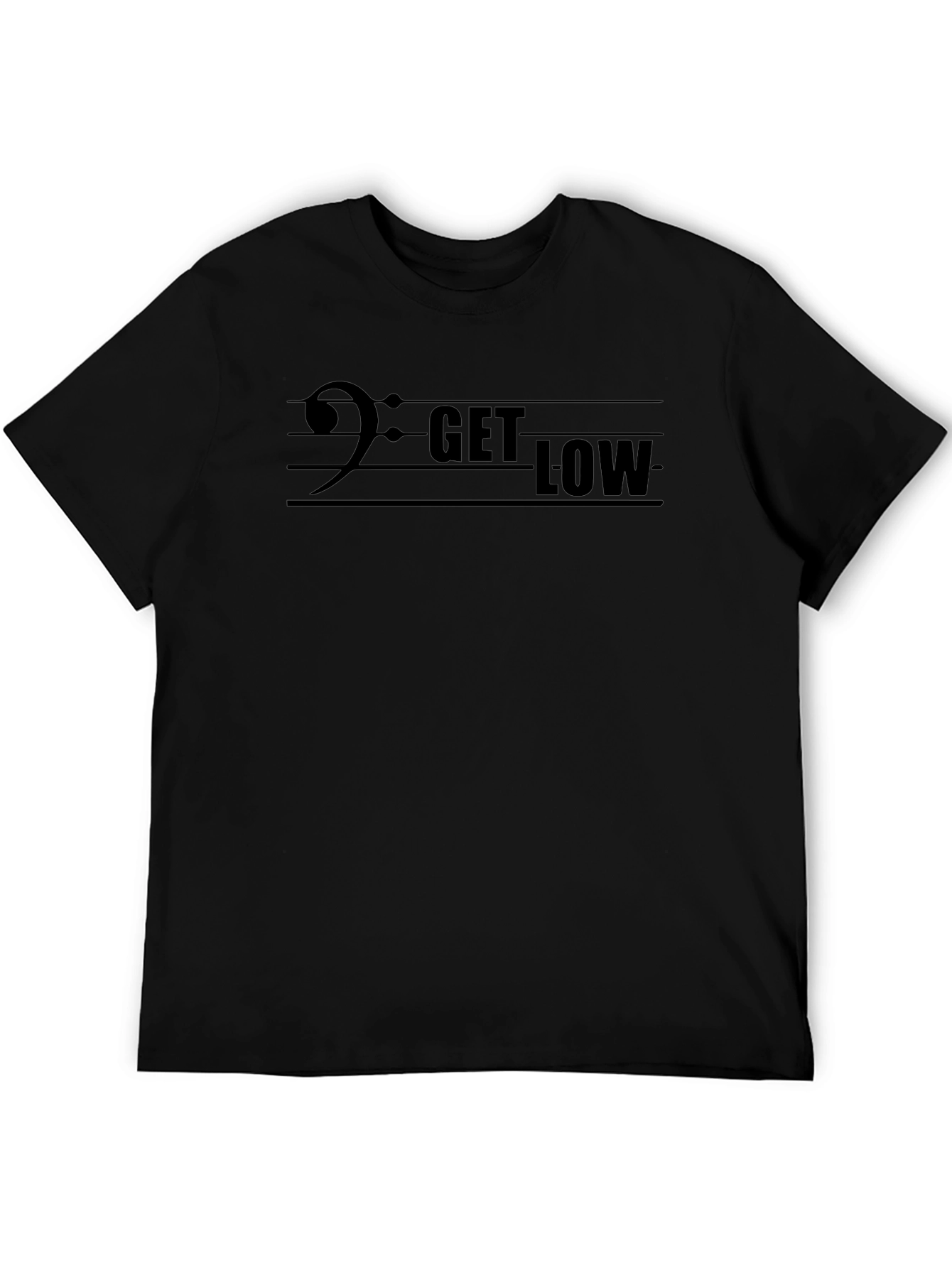 Get Low Bass Clef Graphic Tee - Black