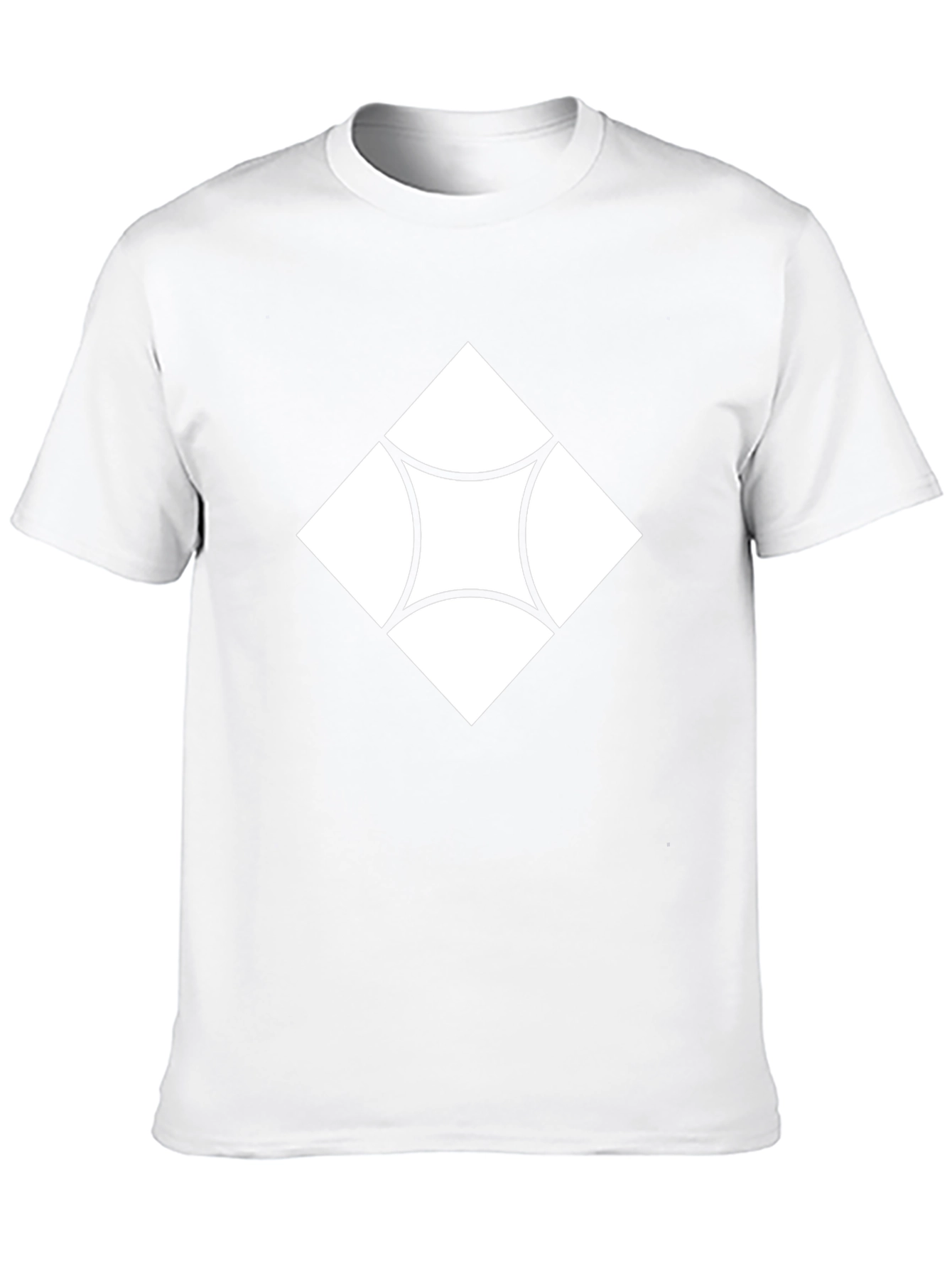 Stylish Black T-Shirt with White Diamond Design