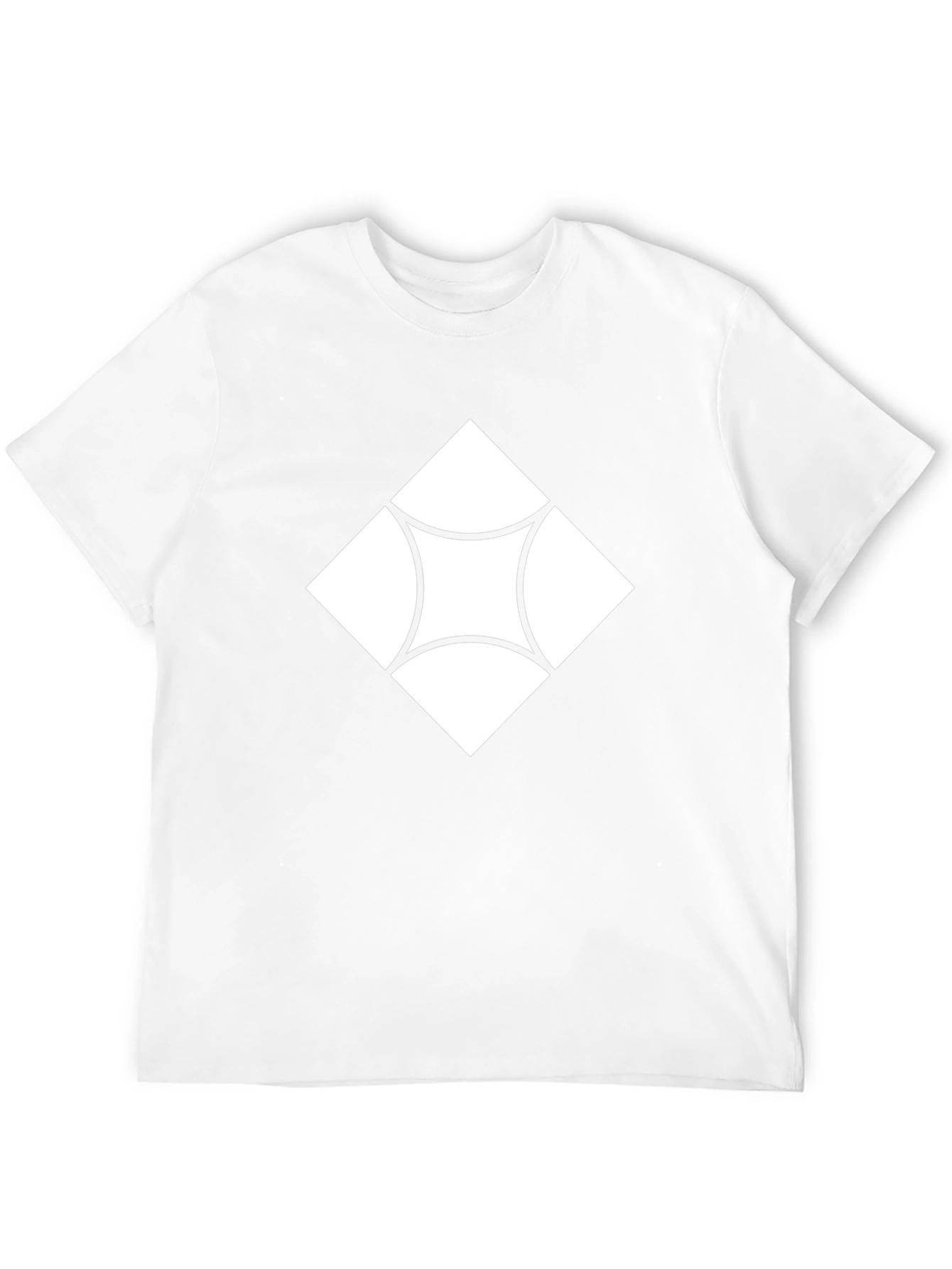 Stylish Black T-Shirt with White Diamond Design