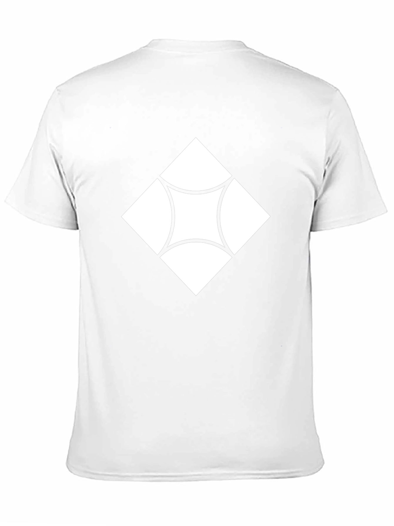 Stylish Black T-Shirt with White Diamond Design