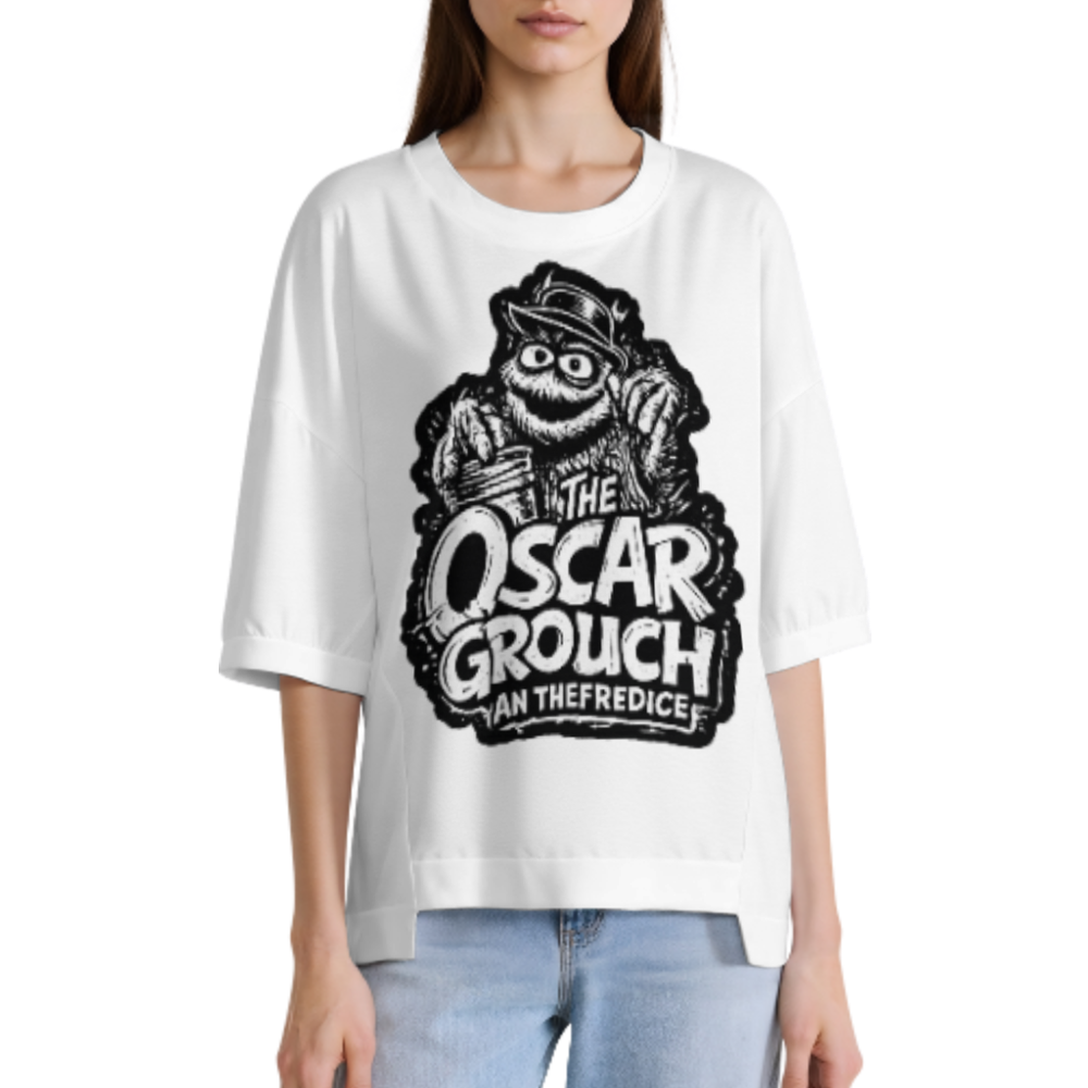Vintage Trash Monster Graphic Tee, Funny Retro Streetwear Shirt, Grunge Cartoon Inspired Oversized T-Shirt, Urban Graphic Fashion Top(z566)