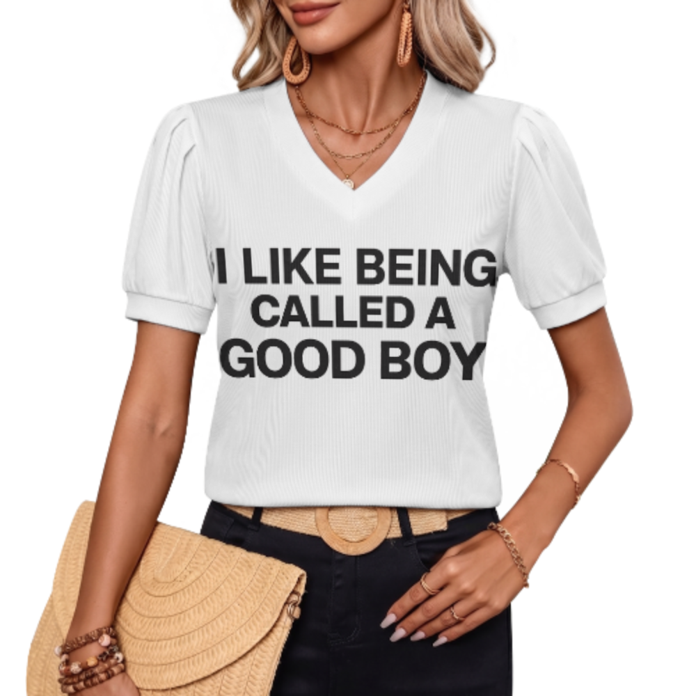 Good Boy Quote Graphic Tee, Bold Statement Shirt, Minimal Typography Top, Trendy Casual Streetwear Tee, Funny Aesthetic Graphic Shirt(z598)
