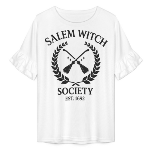 Salem Witch Society Vintage Gothic Halloween Graphic Tee, Witchcore Aesthetic Shirt, Spooky Cottagecore Casual Top(z614)