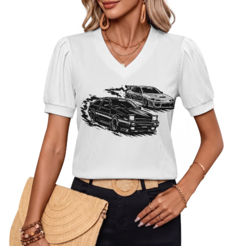 Retro JDM Drift Car Graphic Tee, Japanese Street Racing Inspired Shirt, Vintage Drift Culture Top, Car Enthusiast Streetwear, Anime Racer Aesthetic Apparel(z591)
