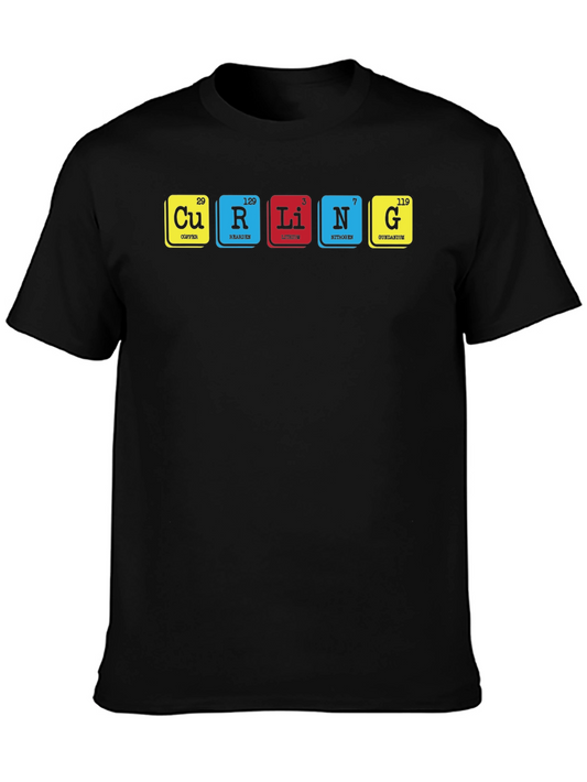 Curling Periodic Table T-Shirt