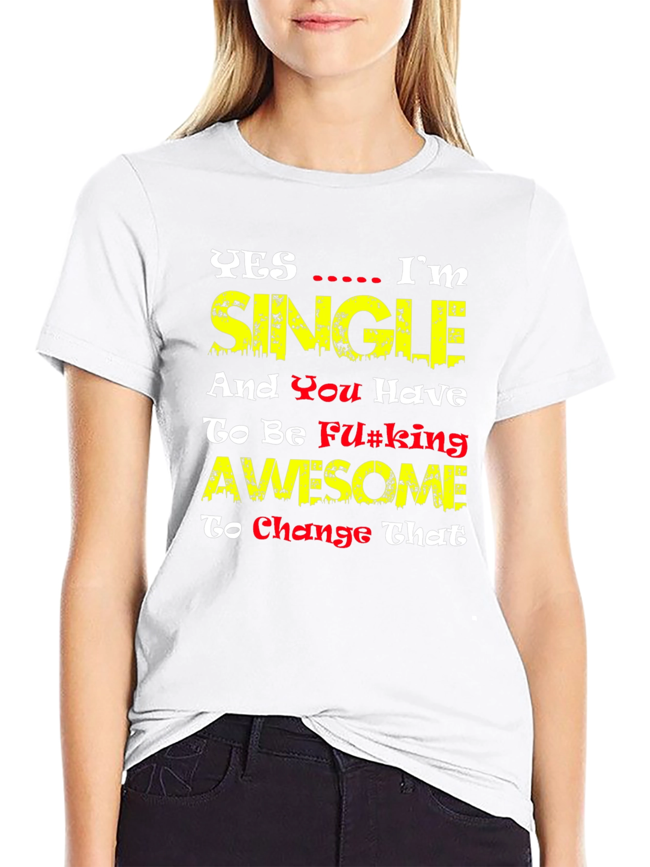 Single & Awesome Graphic Tee - Funny Mens T-Shirt