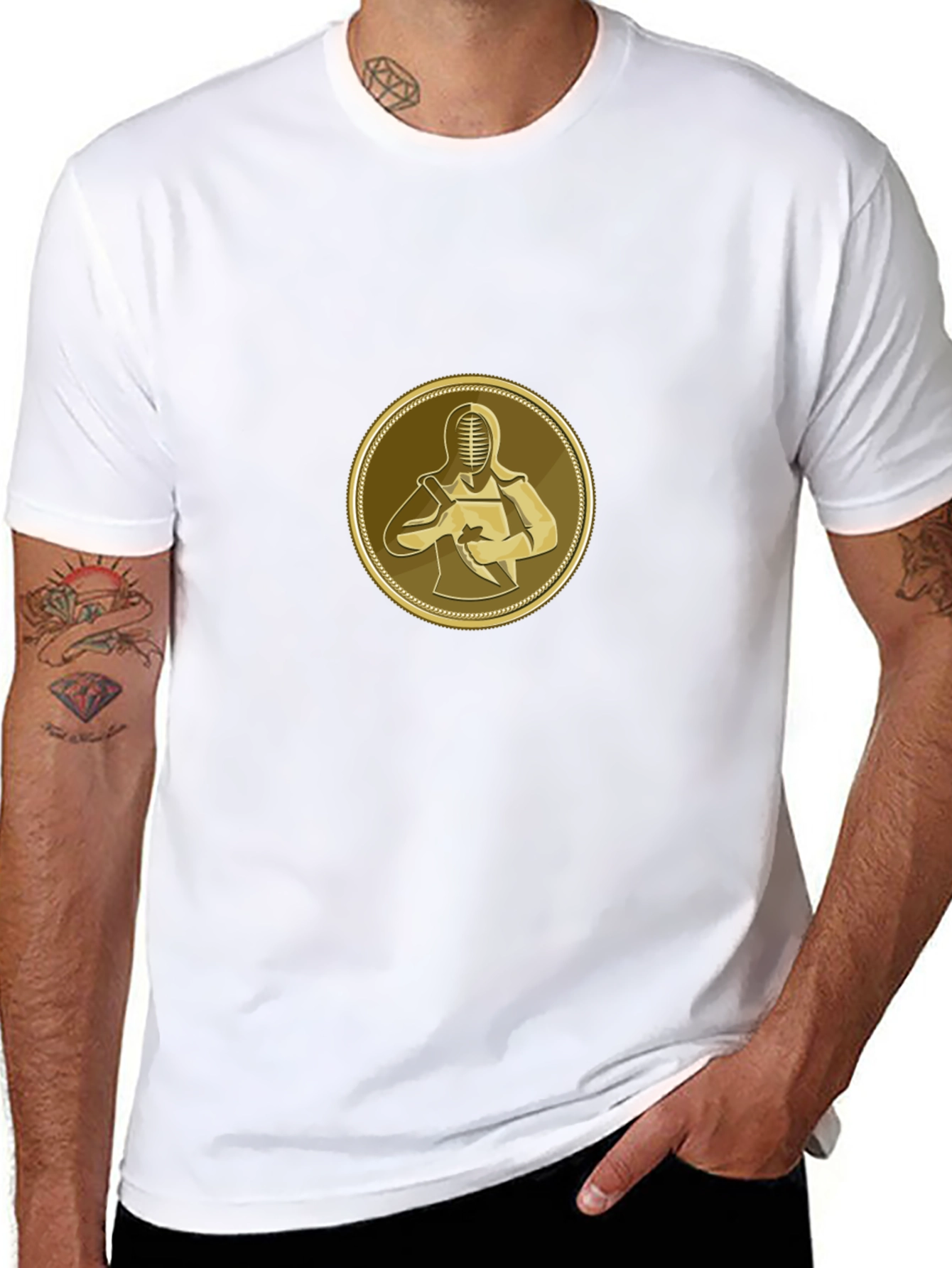 Kendo Black T-Shirt - Martial Arts Samurai Design