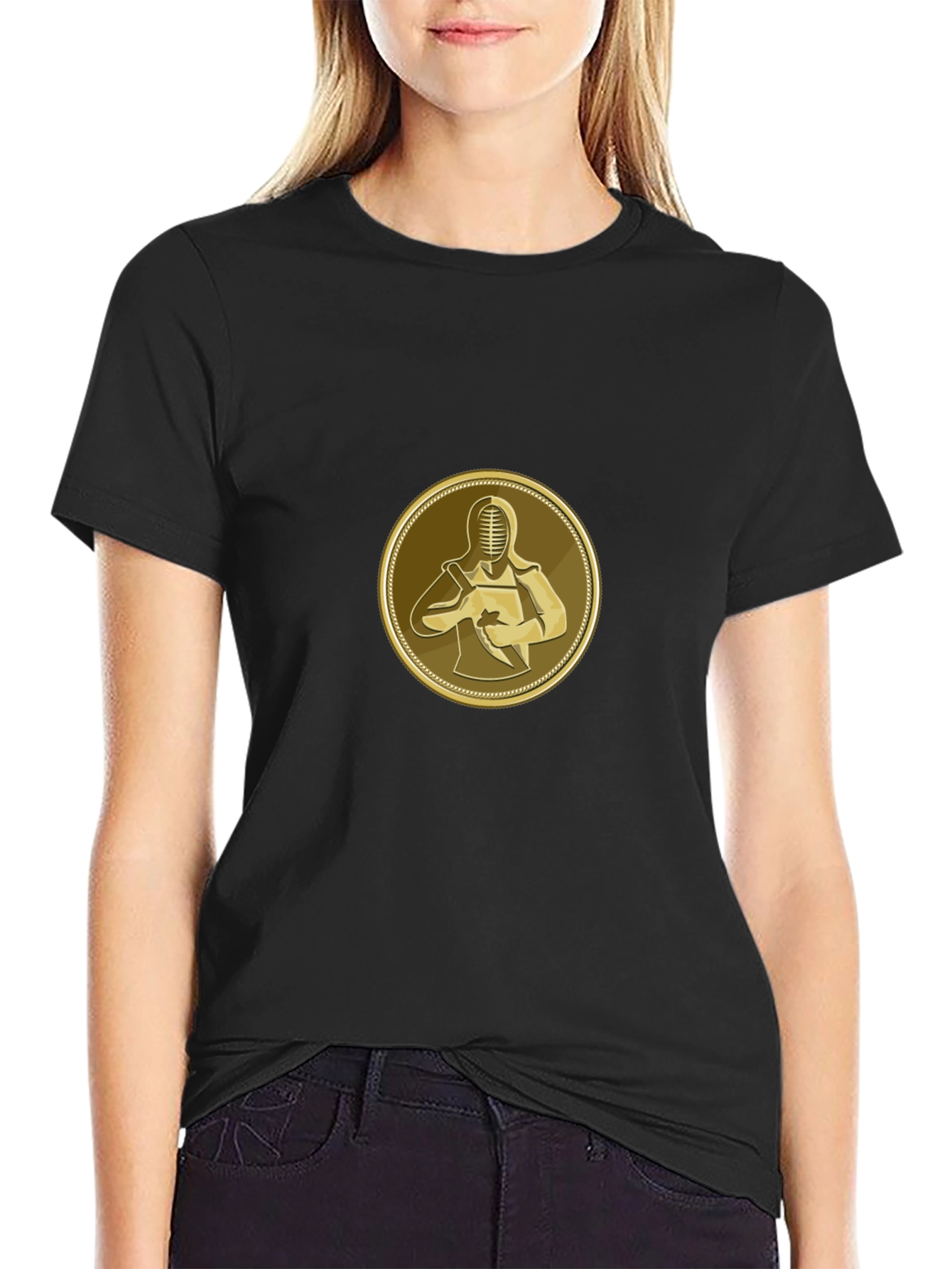 Kendo Black T-Shirt - Martial Arts Samurai Design