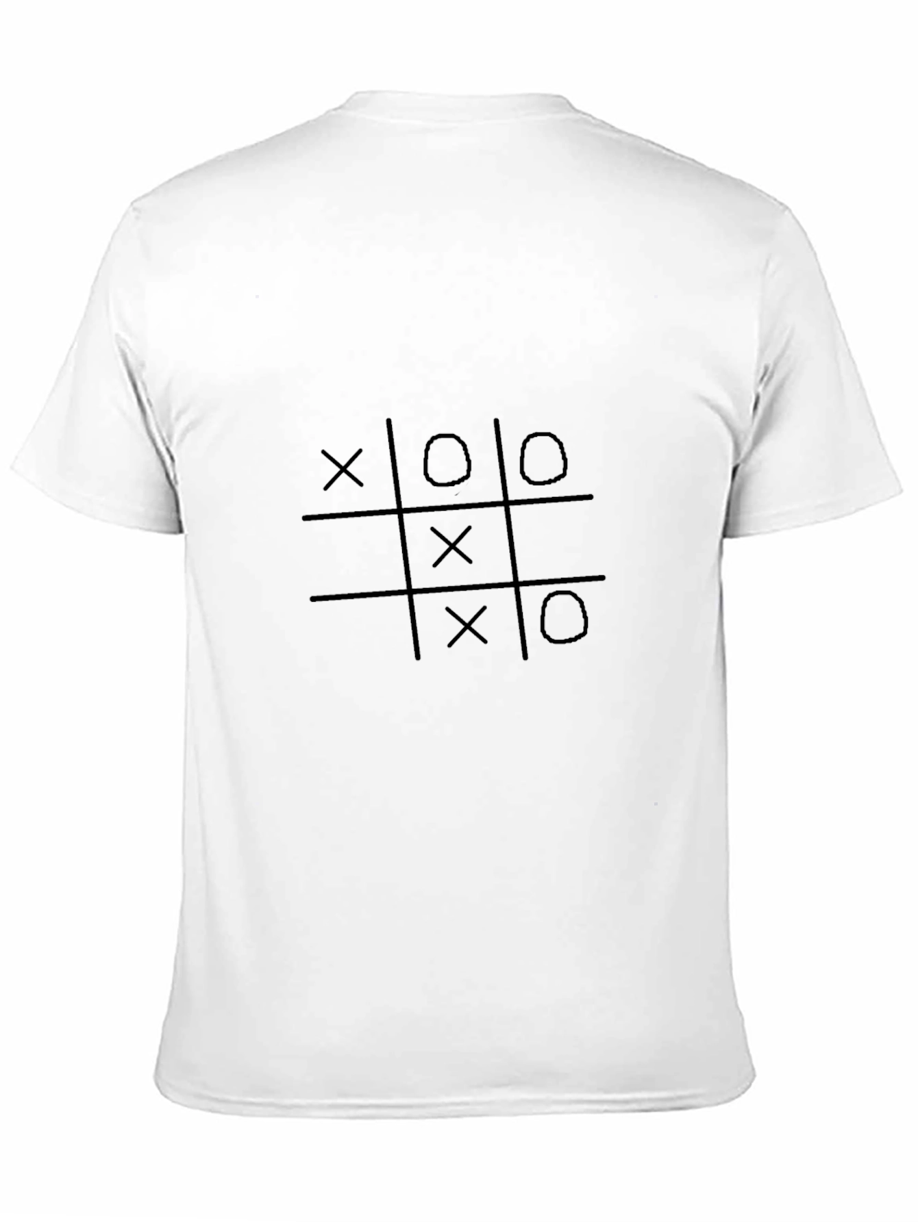 Tic Tac Toe Tee - Stylish Black Cotton Blend