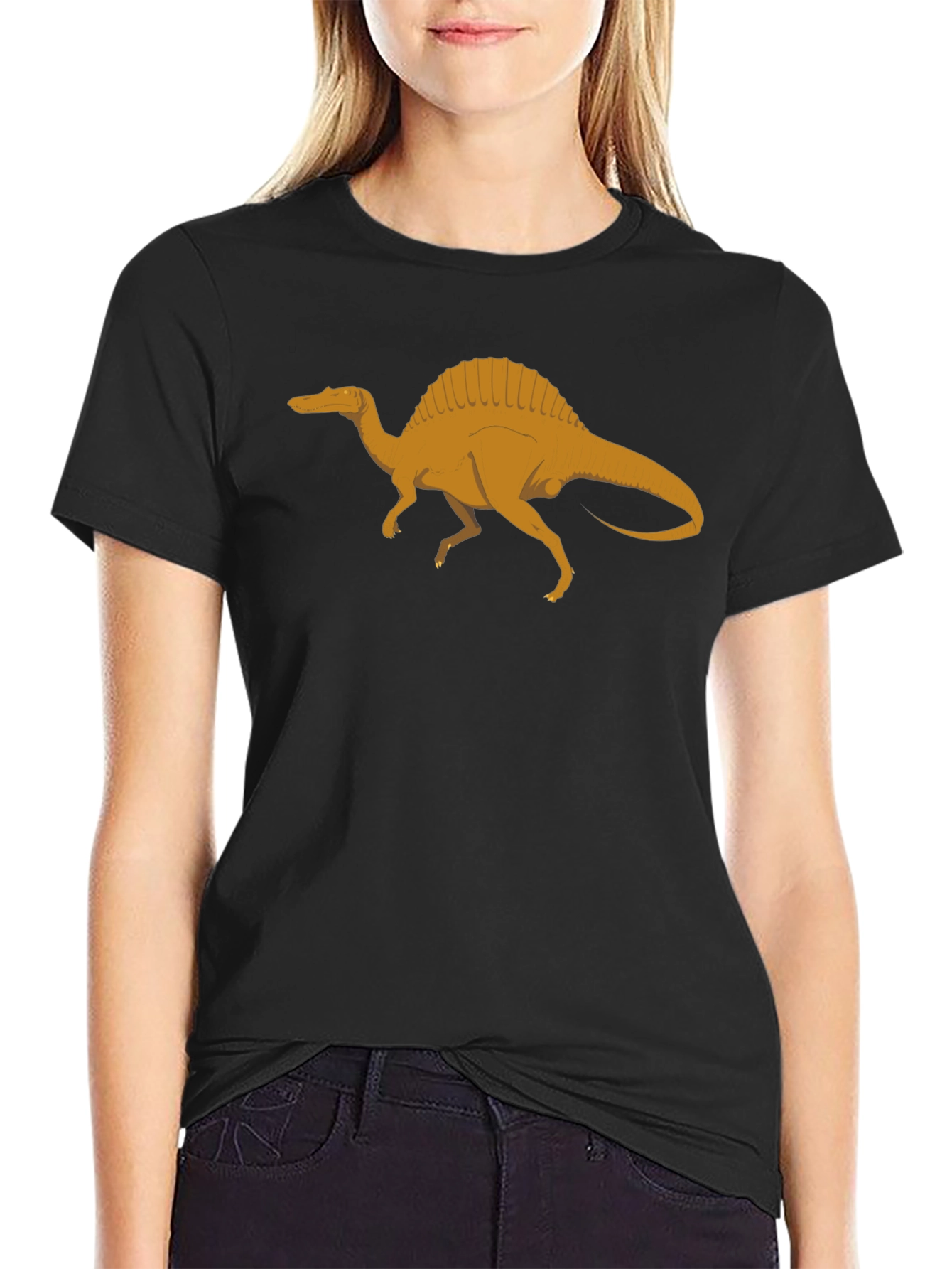 Spinosaurus Graphic Tee - Black Dinosaur Shirt