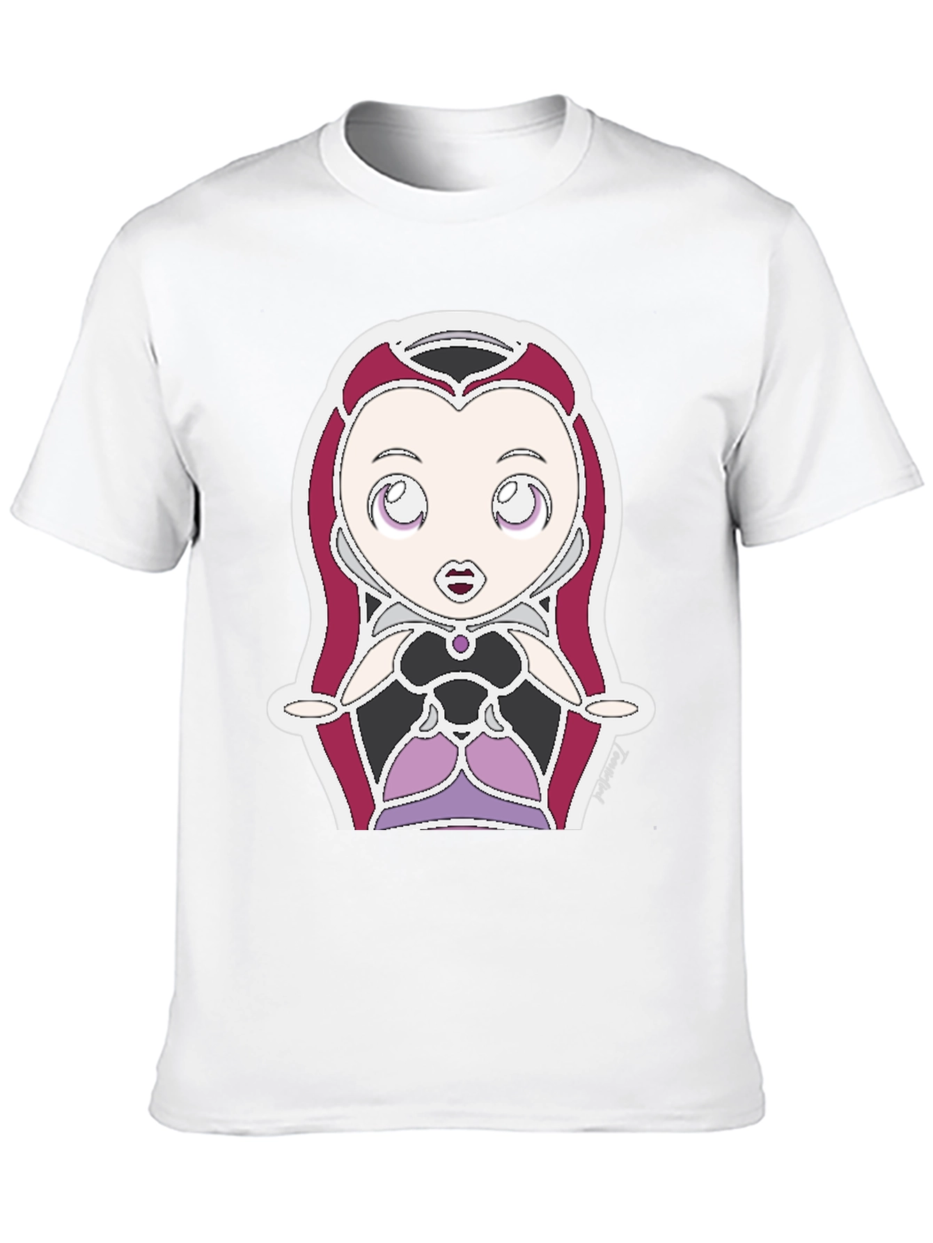 Cartoon Villain Graphic Tee - Black