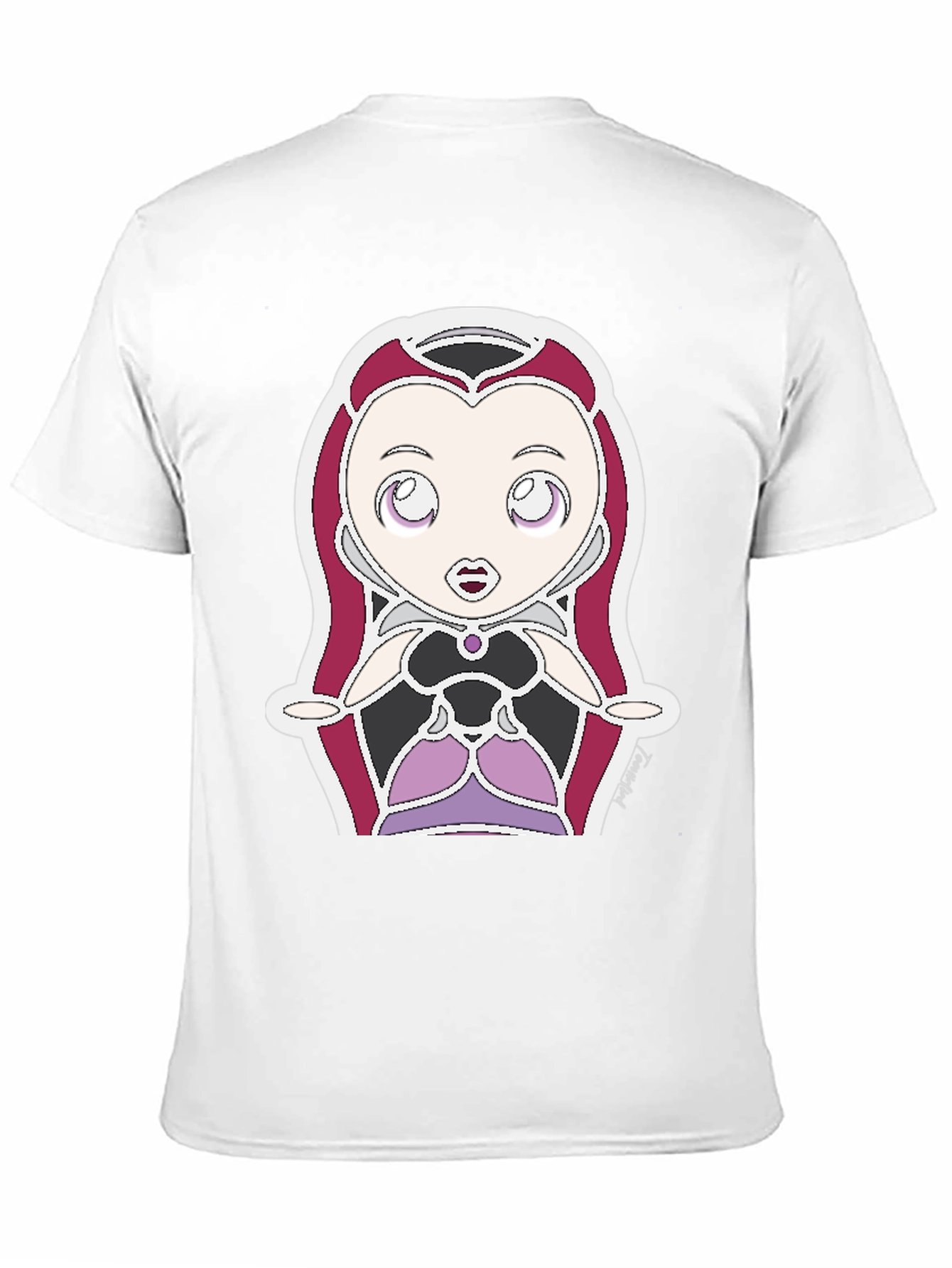 Cartoon Villain Graphic Tee - Black