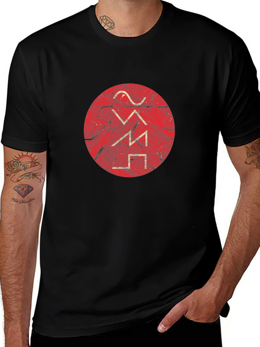 Vintage Symbol Graphic Tee - Black Cotton Blend