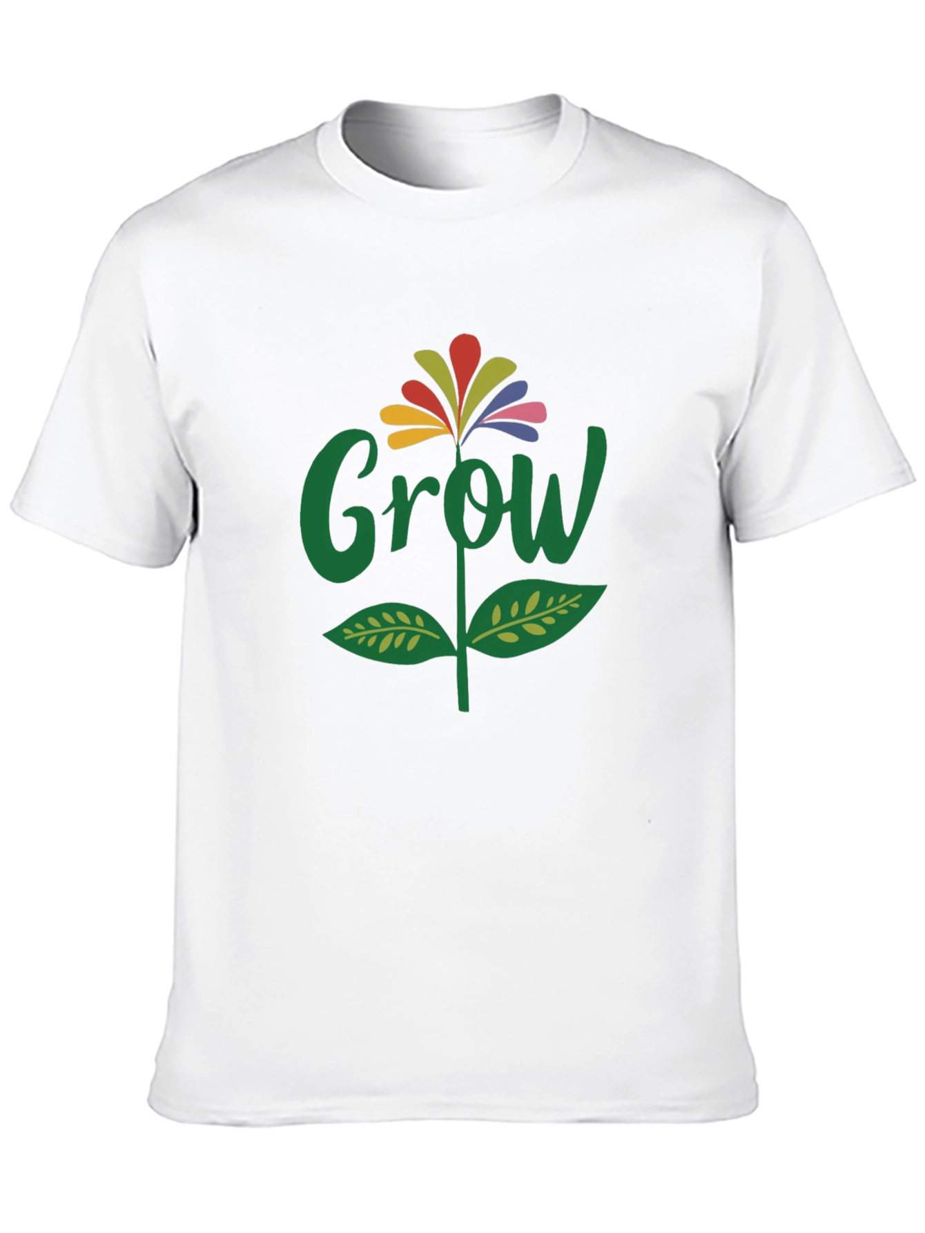 Grow Flower Graphic T-Shirt - Black