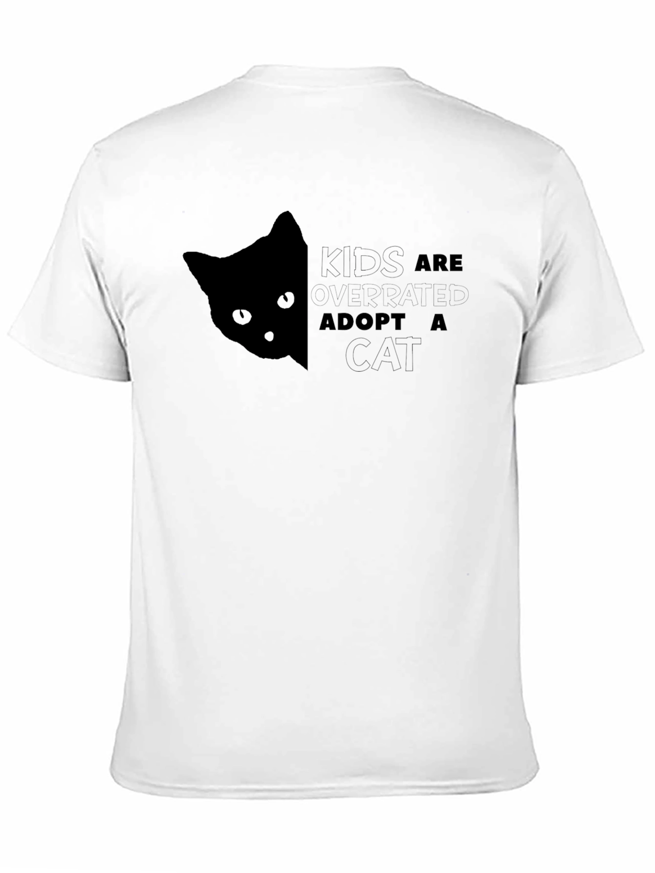 Adopt a Cat Graphic Tee - Kids are Overrated!