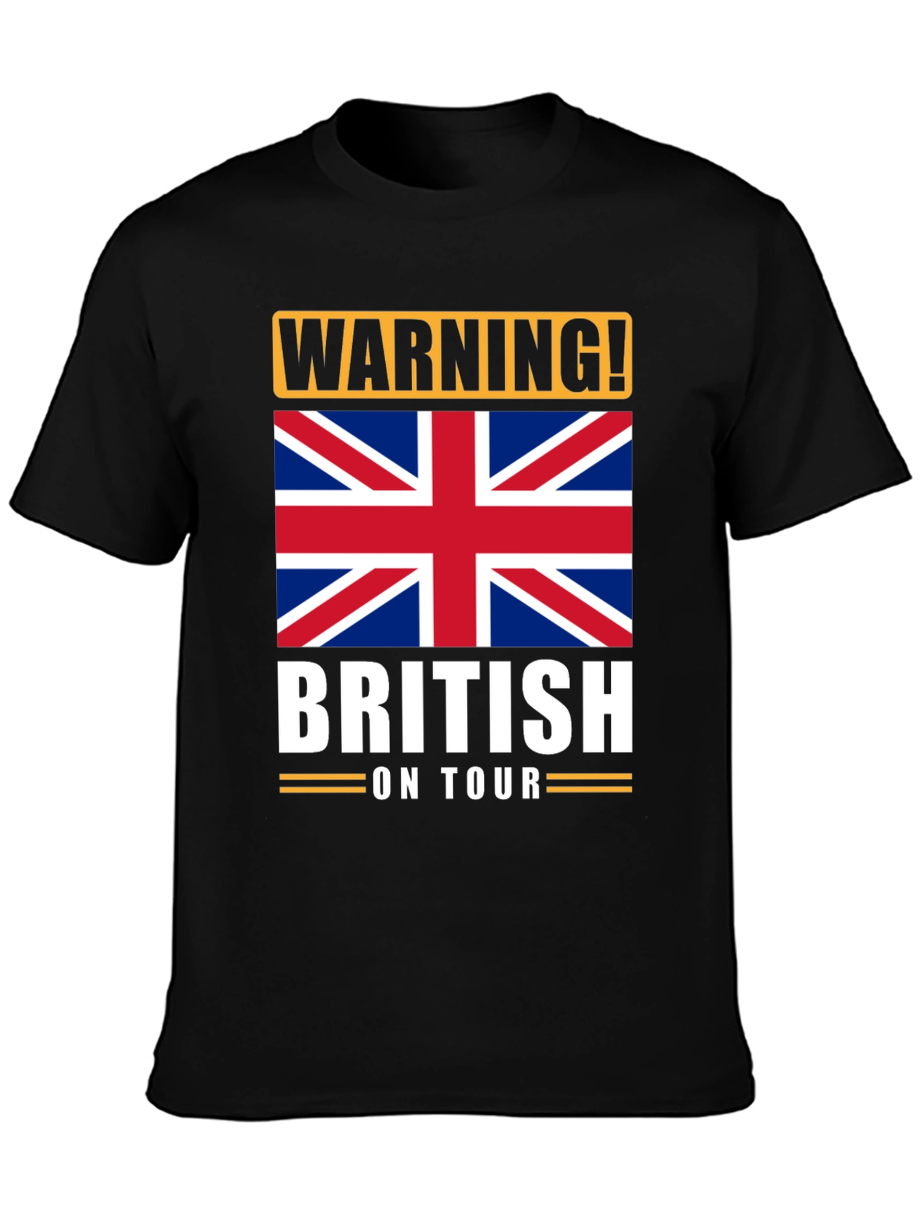 Warning! British On Tour Graphic T-Shirt