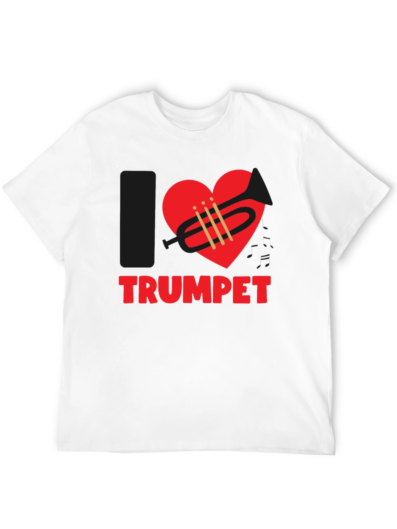 I Love Trumpet Graphic T-Shirt - Music Lover Tee