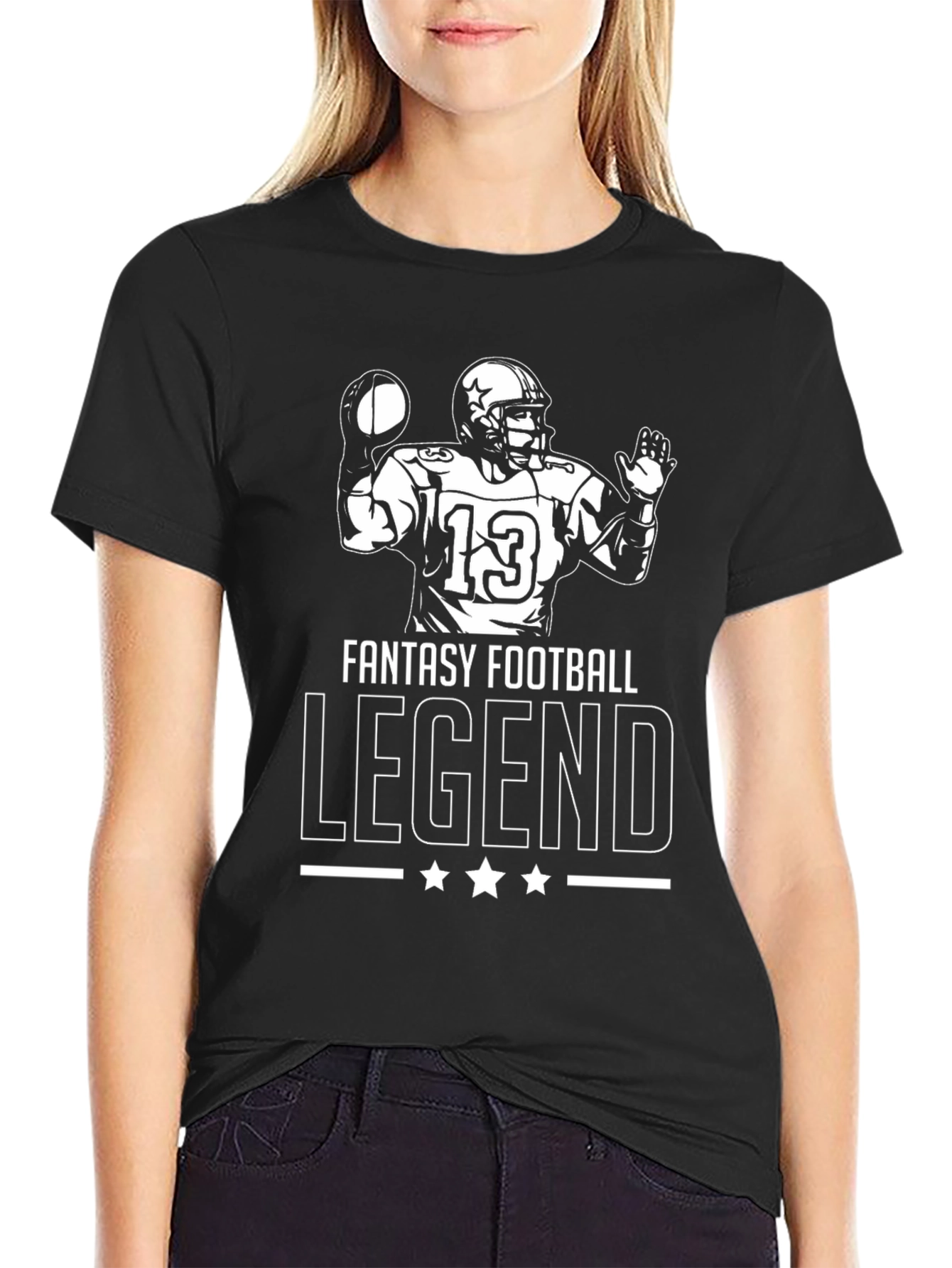 Fantasy Football Legend T-Shirt - Black Cotton Tee
